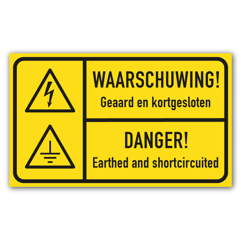 Waarschuwingsbord Nordex - 250x150mm - Magnetisch