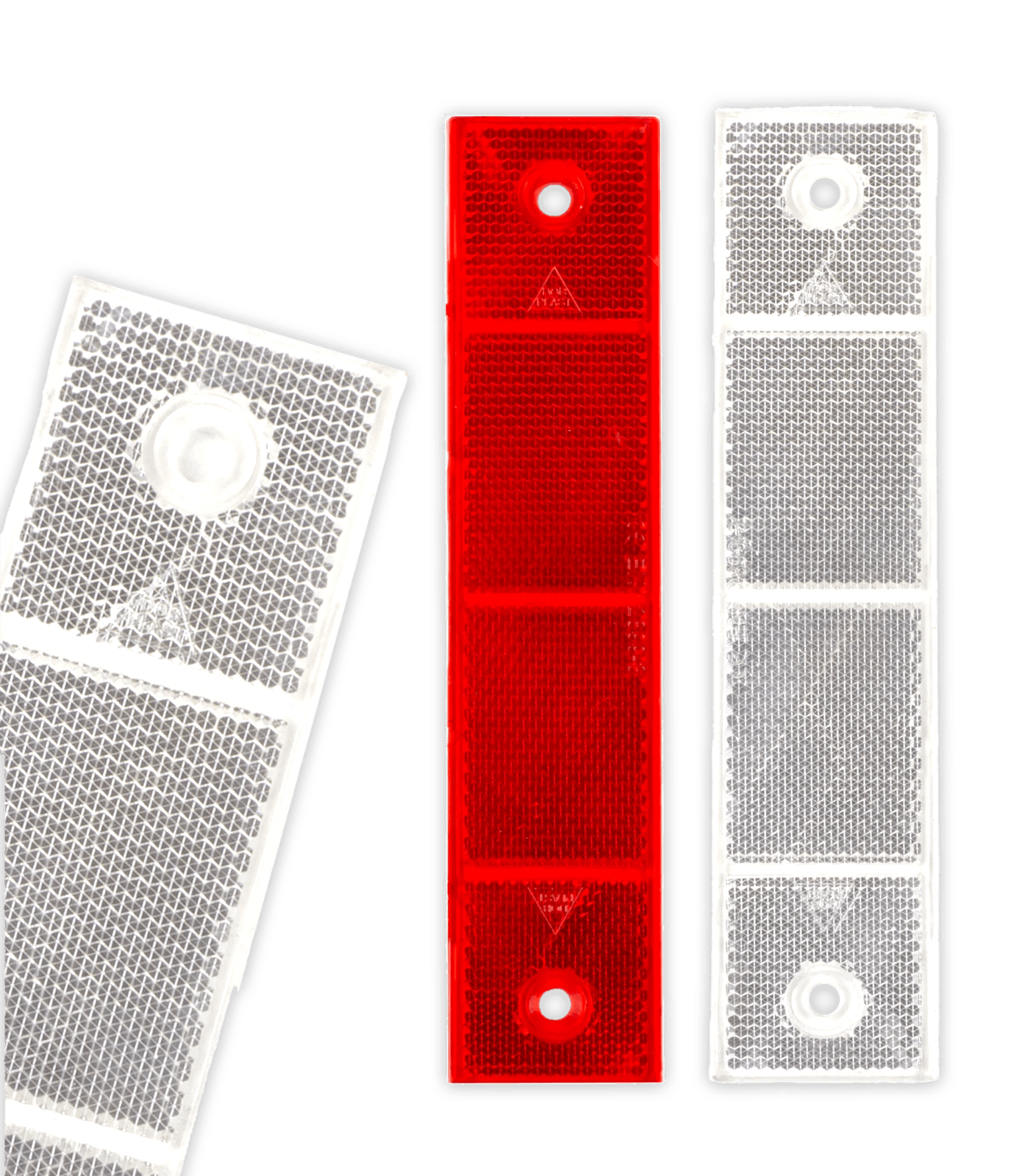 Catadioptre aluminium classe 3 pour potelet de balisage 40x180 mm