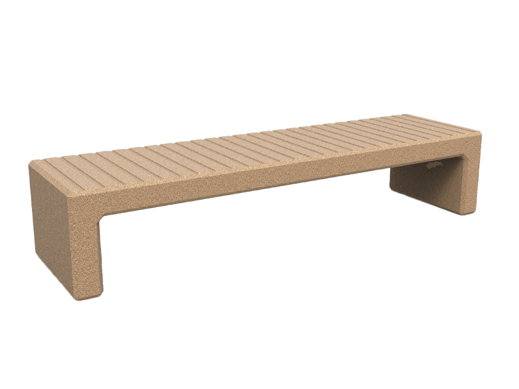Buiten zitbank kunststof - Type Zeus - wit, grijs, beige