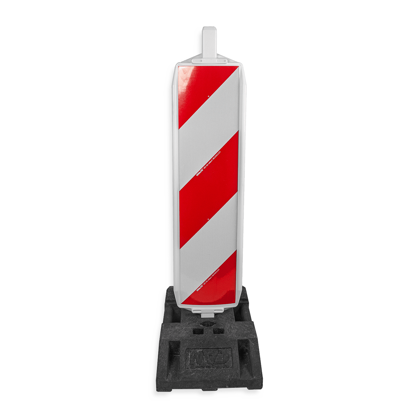 Geleidebaken met baakvoet kunststof - retro reflecterend