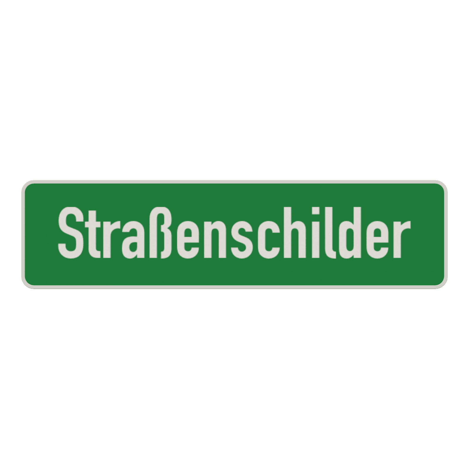 Straßennamenschild 800x200mm - 1 Zeile ohne Rand