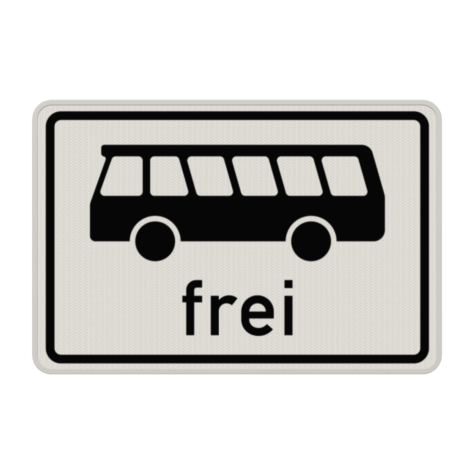 Verkehrszusatzeichen 1024-14 - Kraftomnibus frei