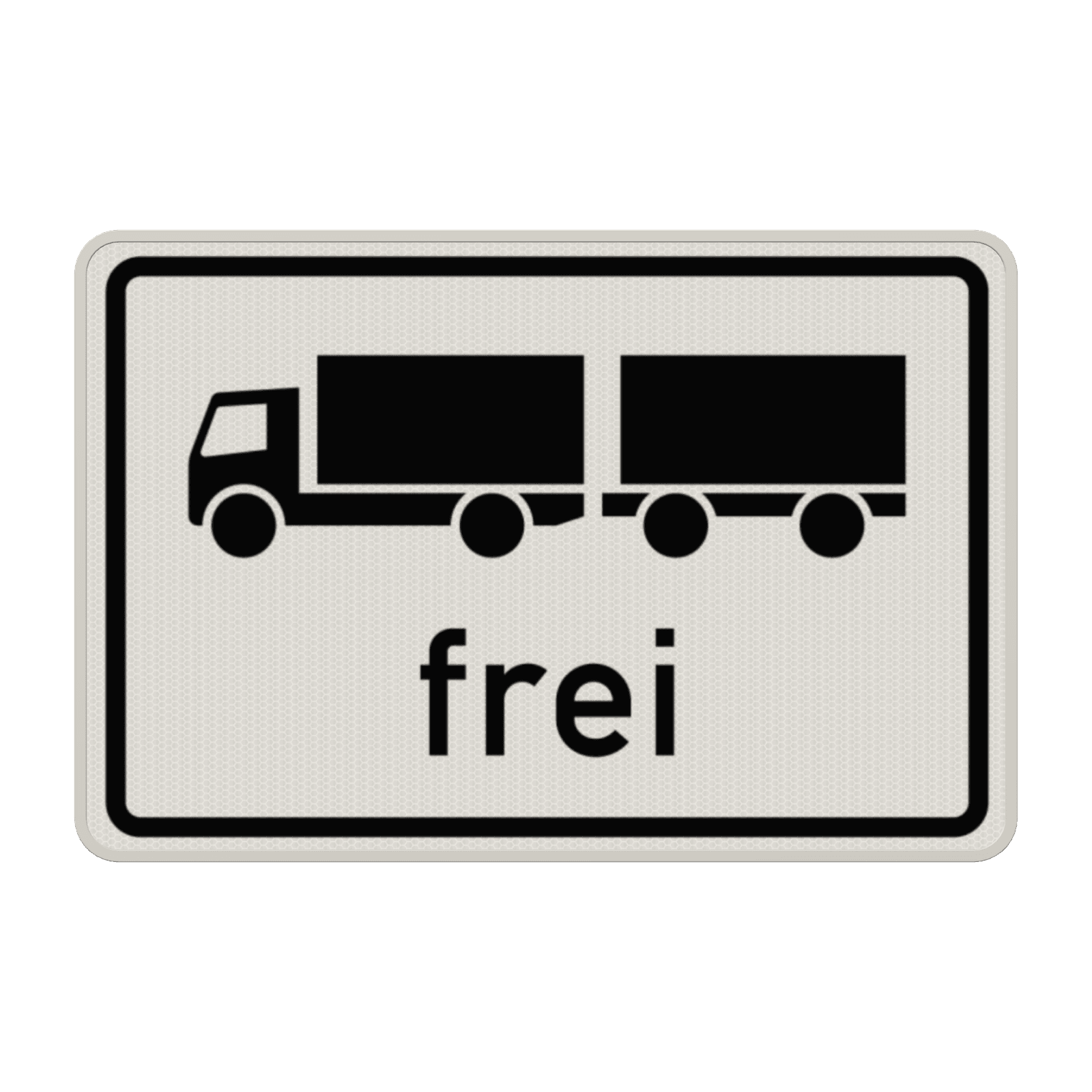 Verkehrszeichen 1024-13 - Lastkraftwagen mit Anhänger frei