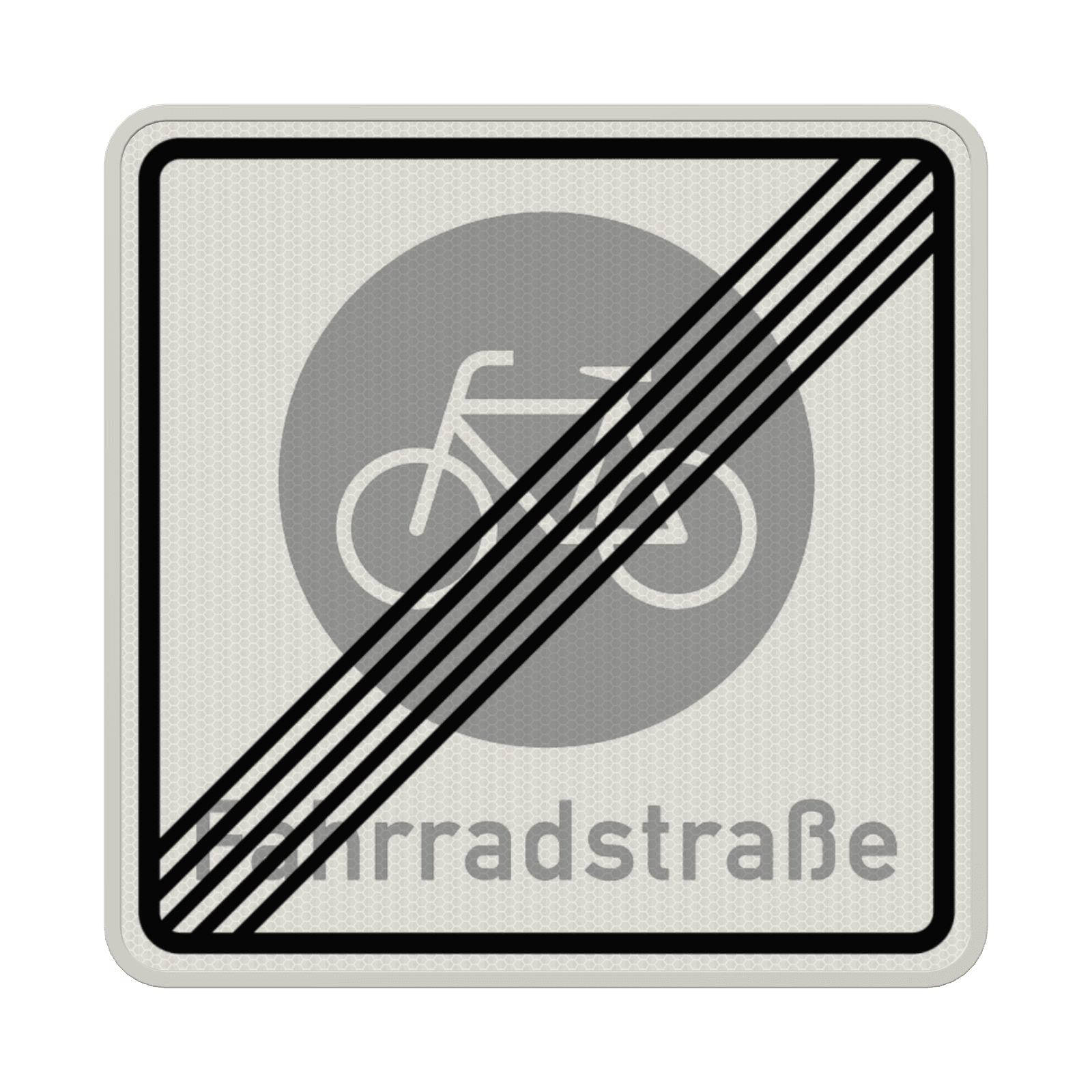 Vorschriftszeichen 244.2 - Ende einer Fahrradstraße