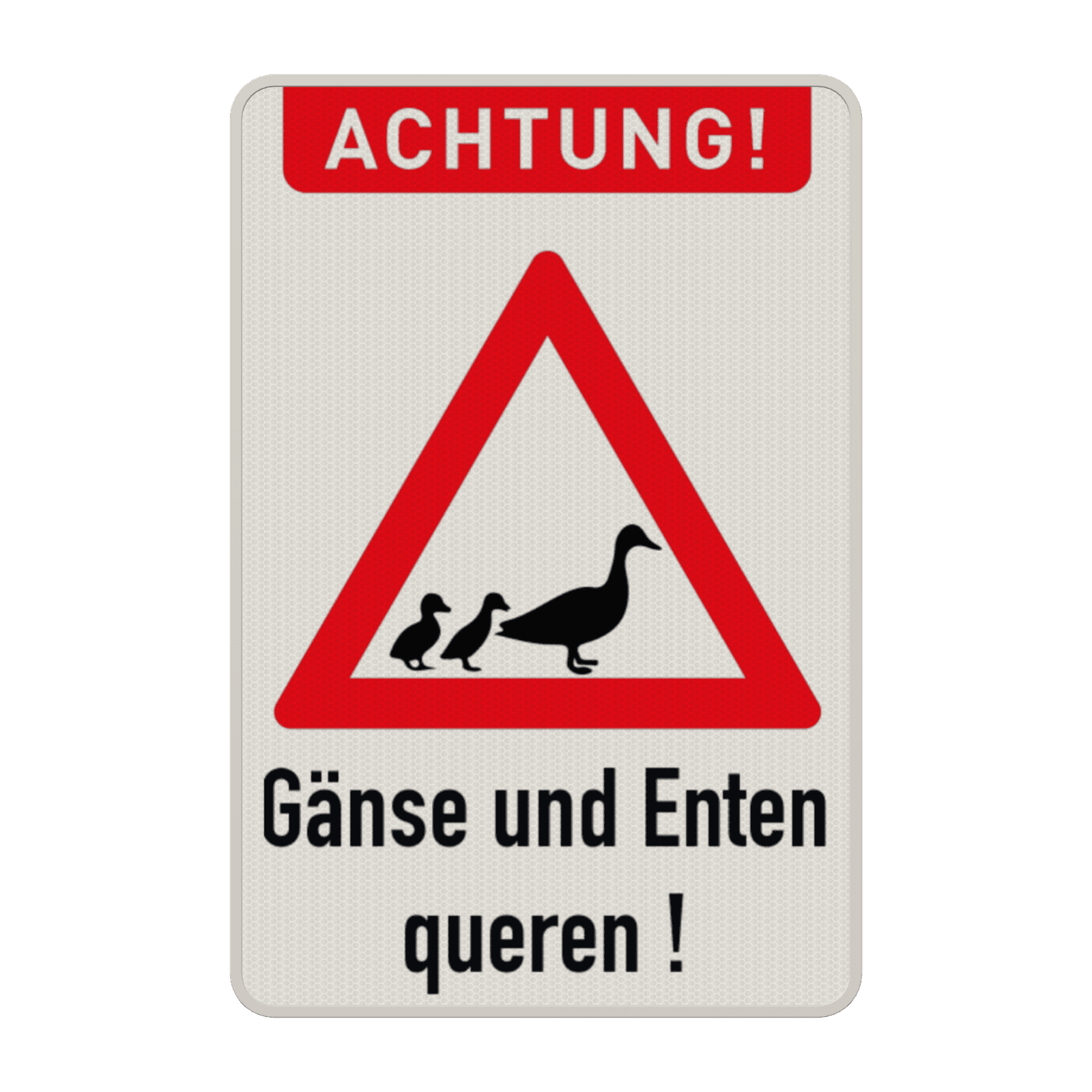 Warnschilder - Paß auf, Gänse und Enten queren