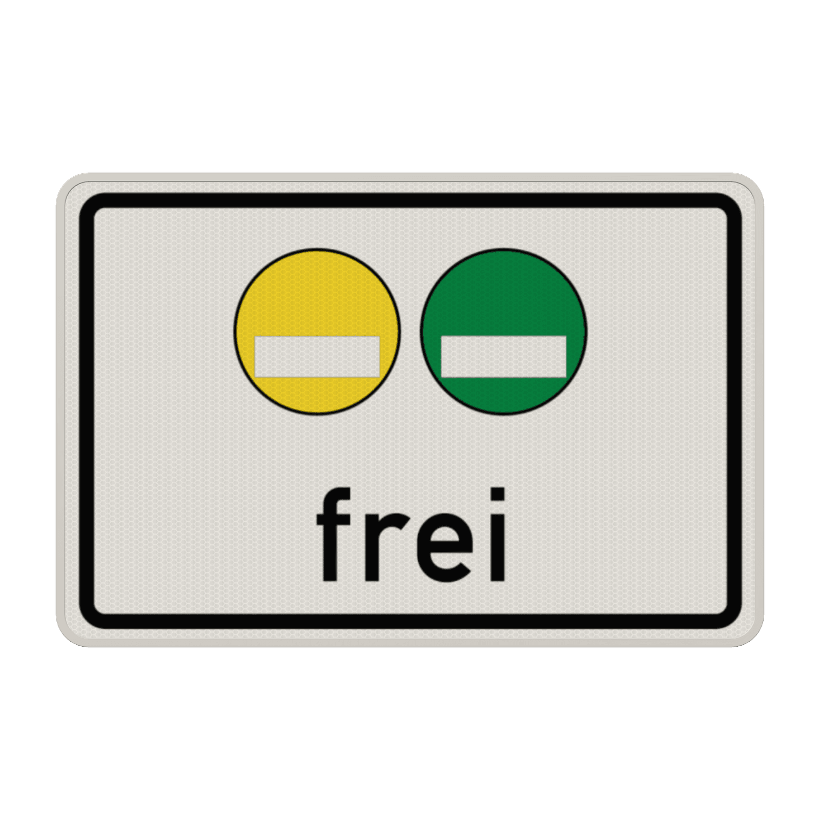 Verkehrszeichen 1031-51 - Freistellung vom Verkehrsverbot nach § 40 Abs. 1 BlmSchG – gelbe und grüne Plakette frei