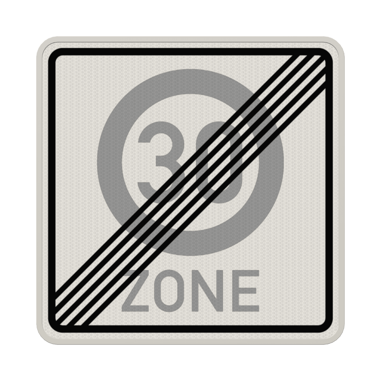 Verkehrszeichen 274.2 - Ende Tempo 30-Zone