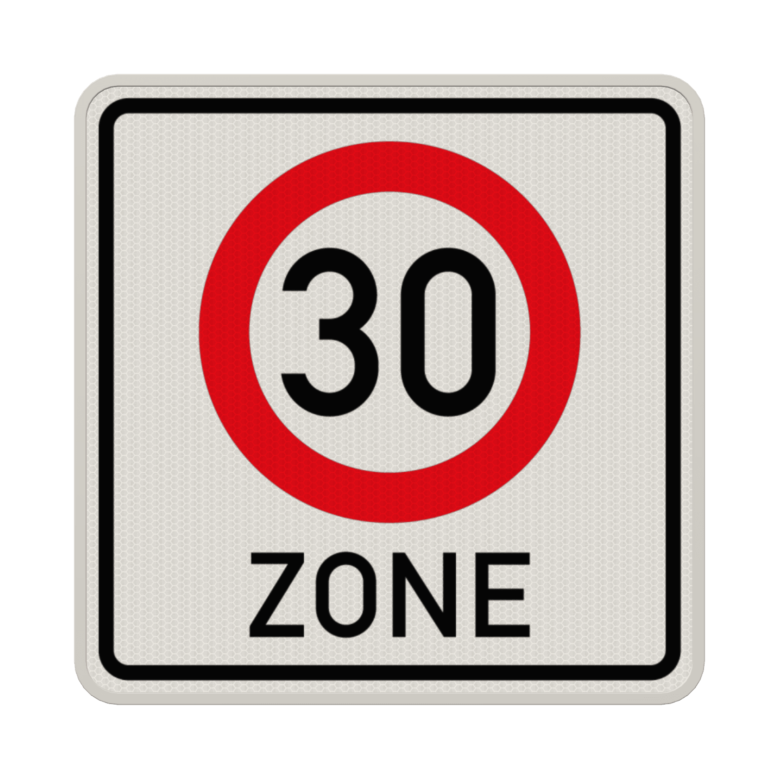 Vorschriftszeichen 274.1 - Beginn einer Tempo-30-Zone