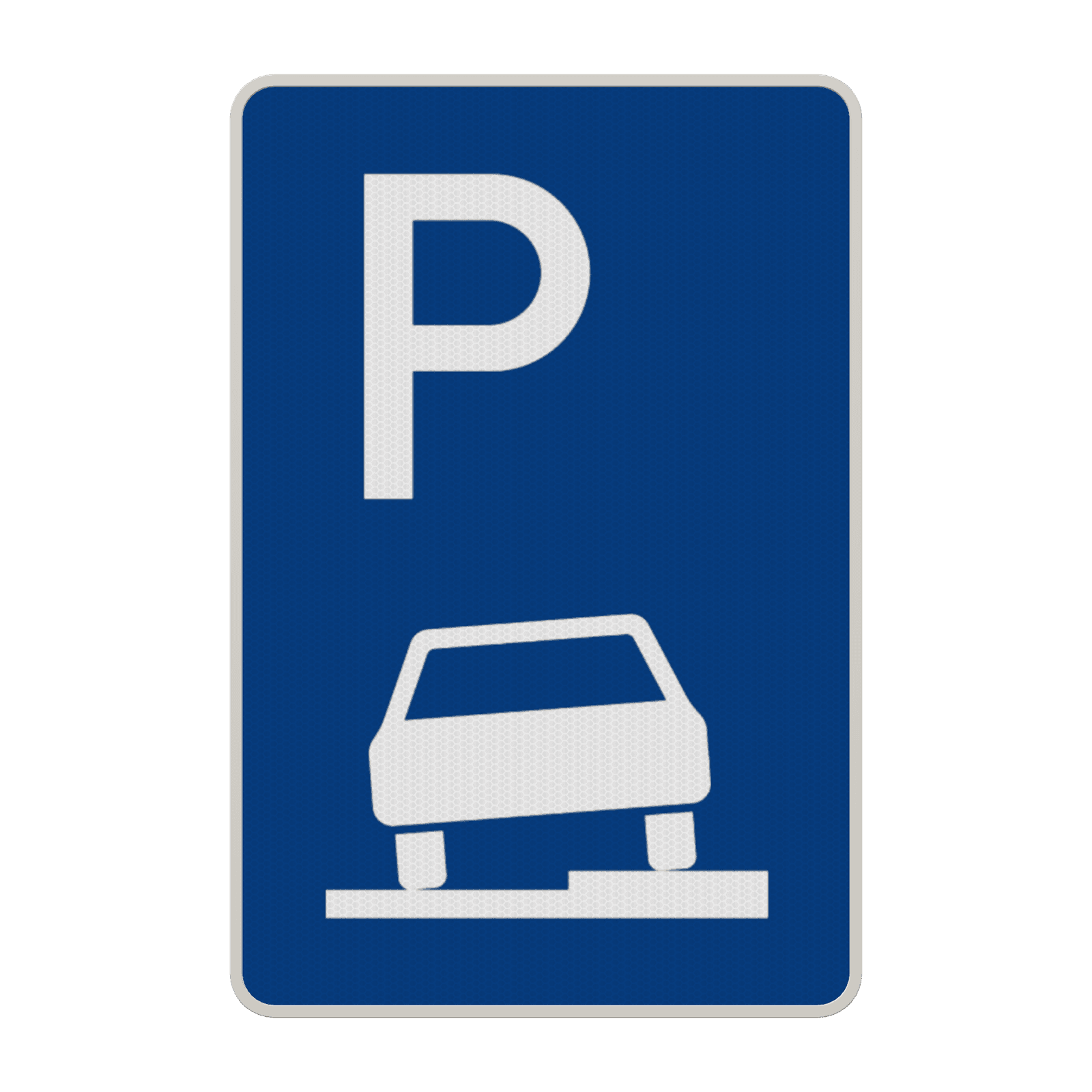 Verkehrszeichen 315-55 - Parken halb auf Gehwegen