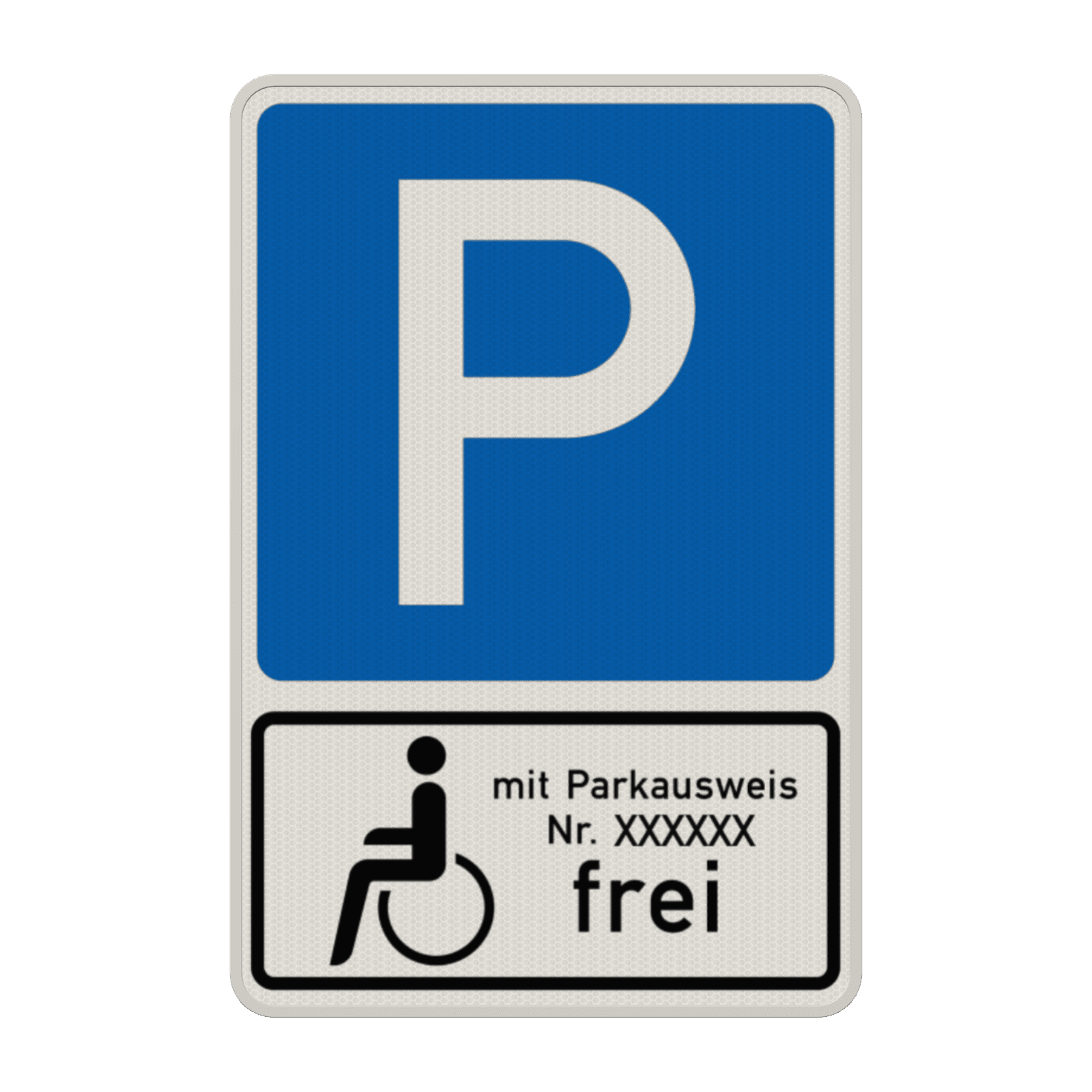 Parkschilder - Parkplatz nur für Schwerbehinderte mit Parkausweis frei