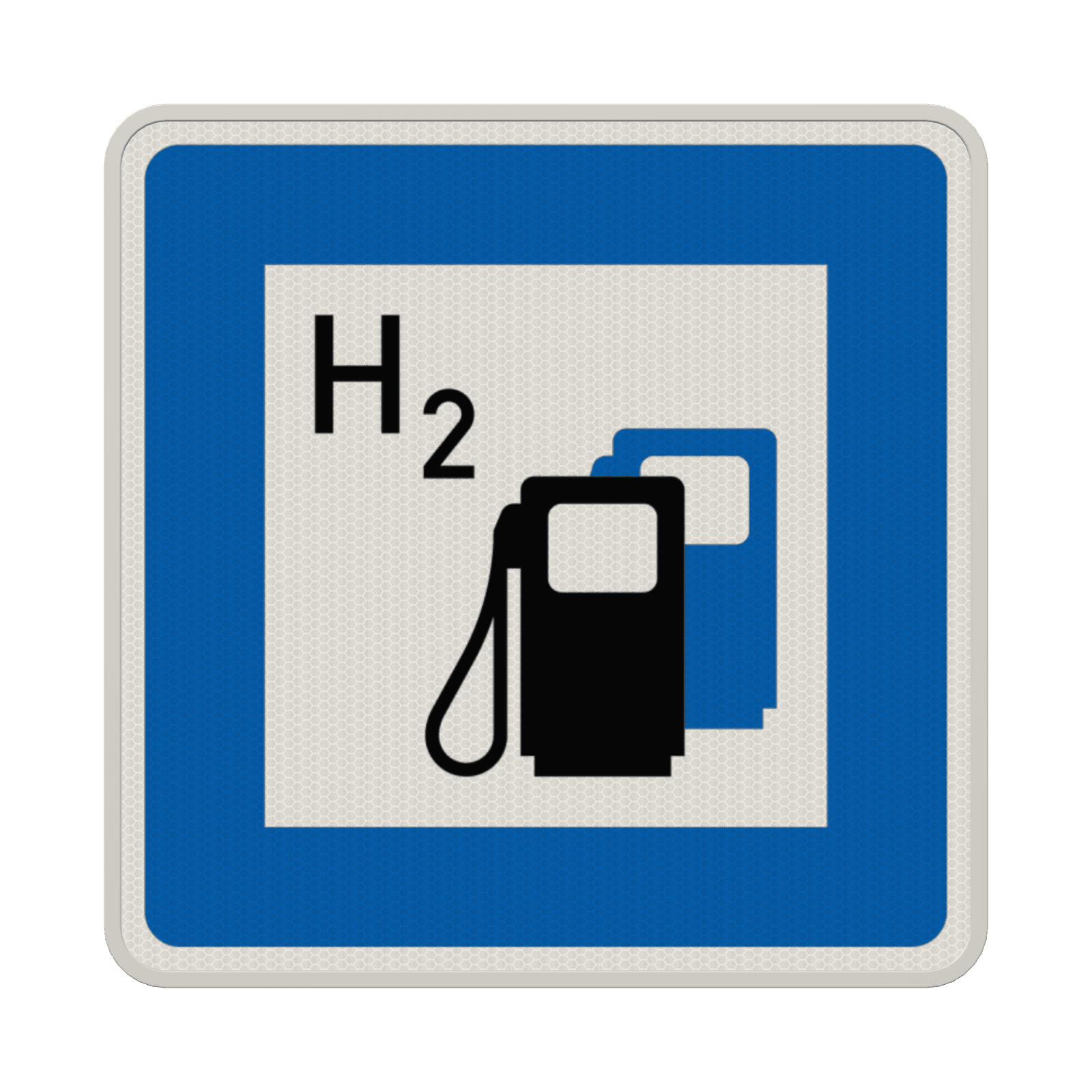 Verkehrszeichen 365-66 - Wasserstofftankstelle