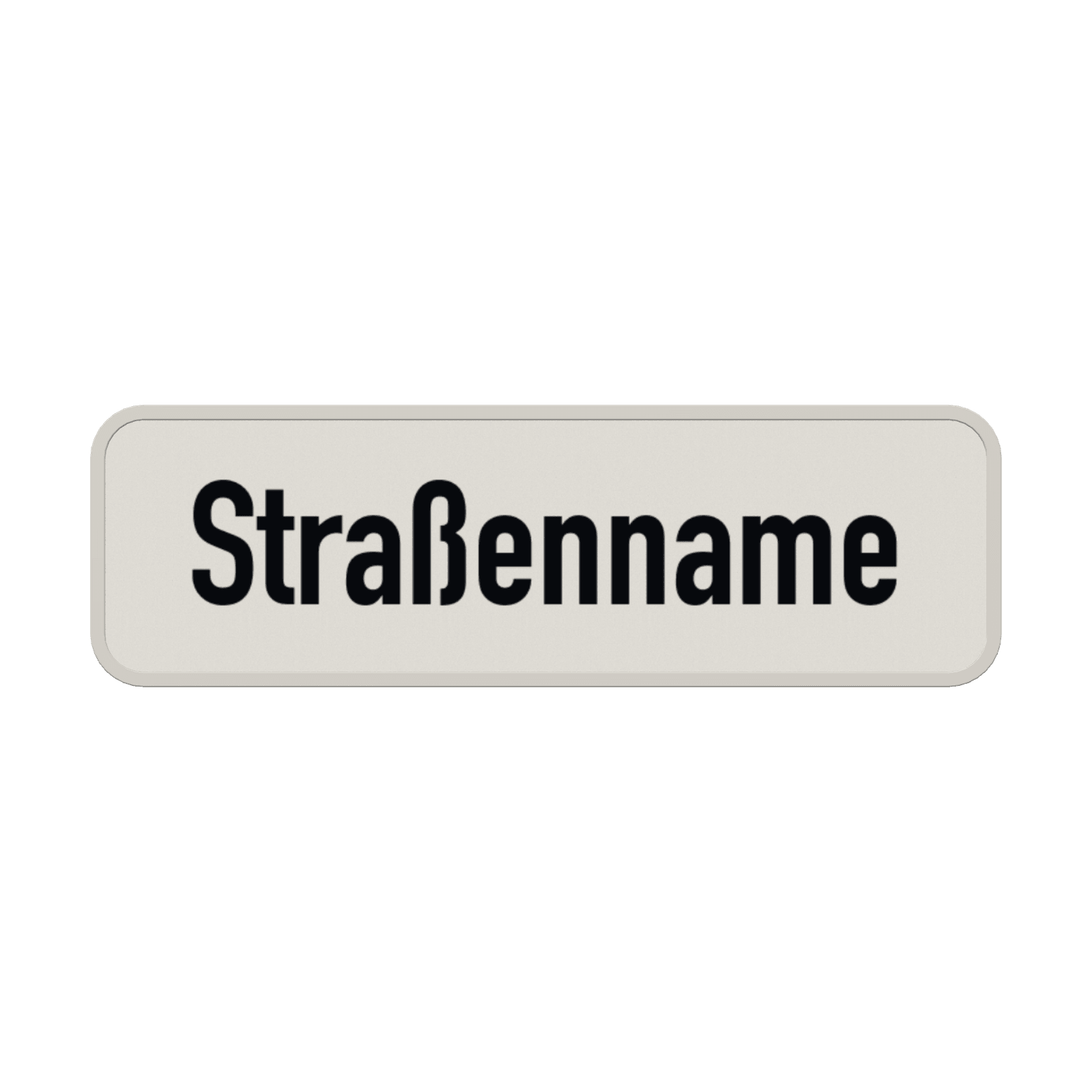 Straßennamenschild 600x200mm - 1 Zeile
