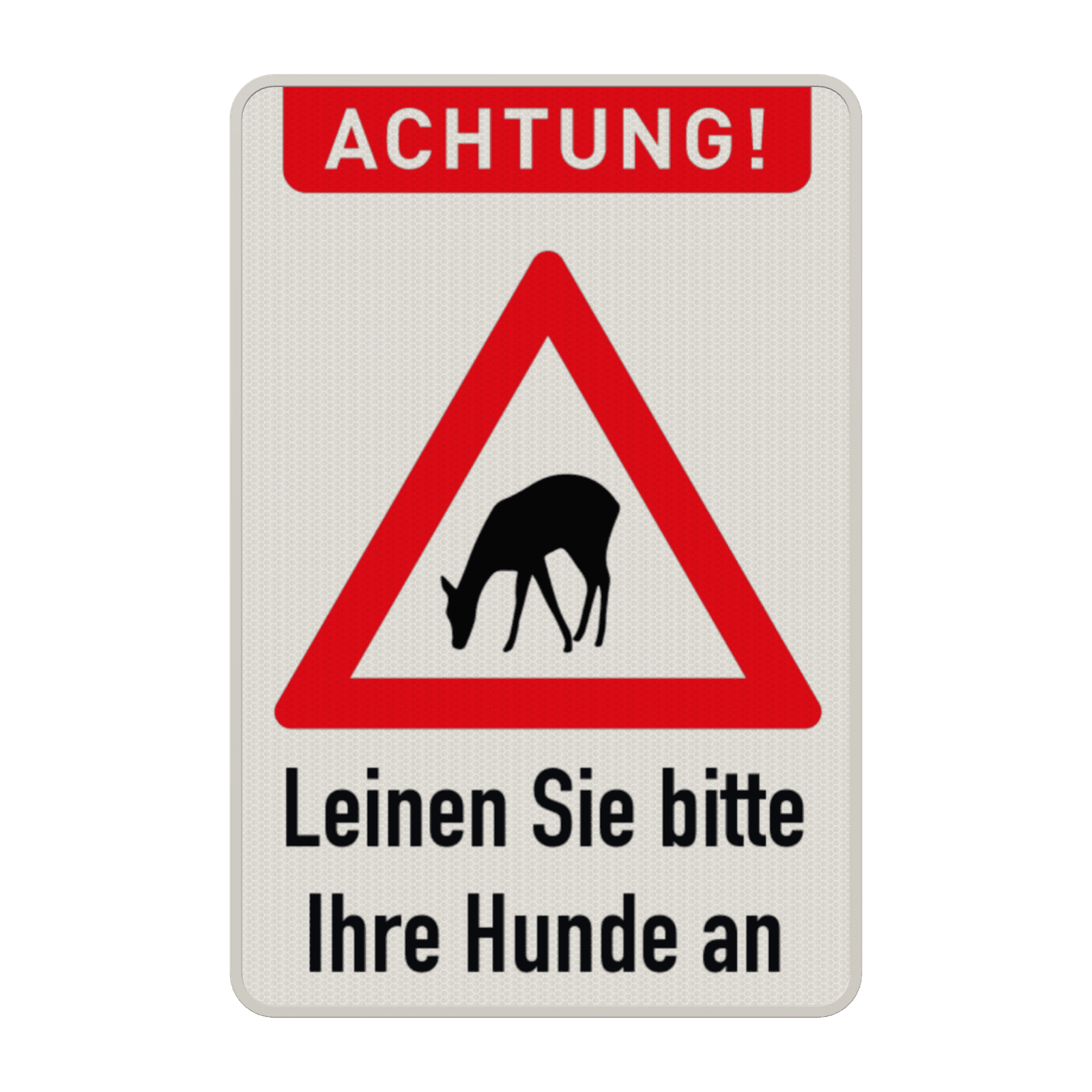 Warnschilder - Achtung Tiere, Leinen Sie bitte Ihre Hunde an