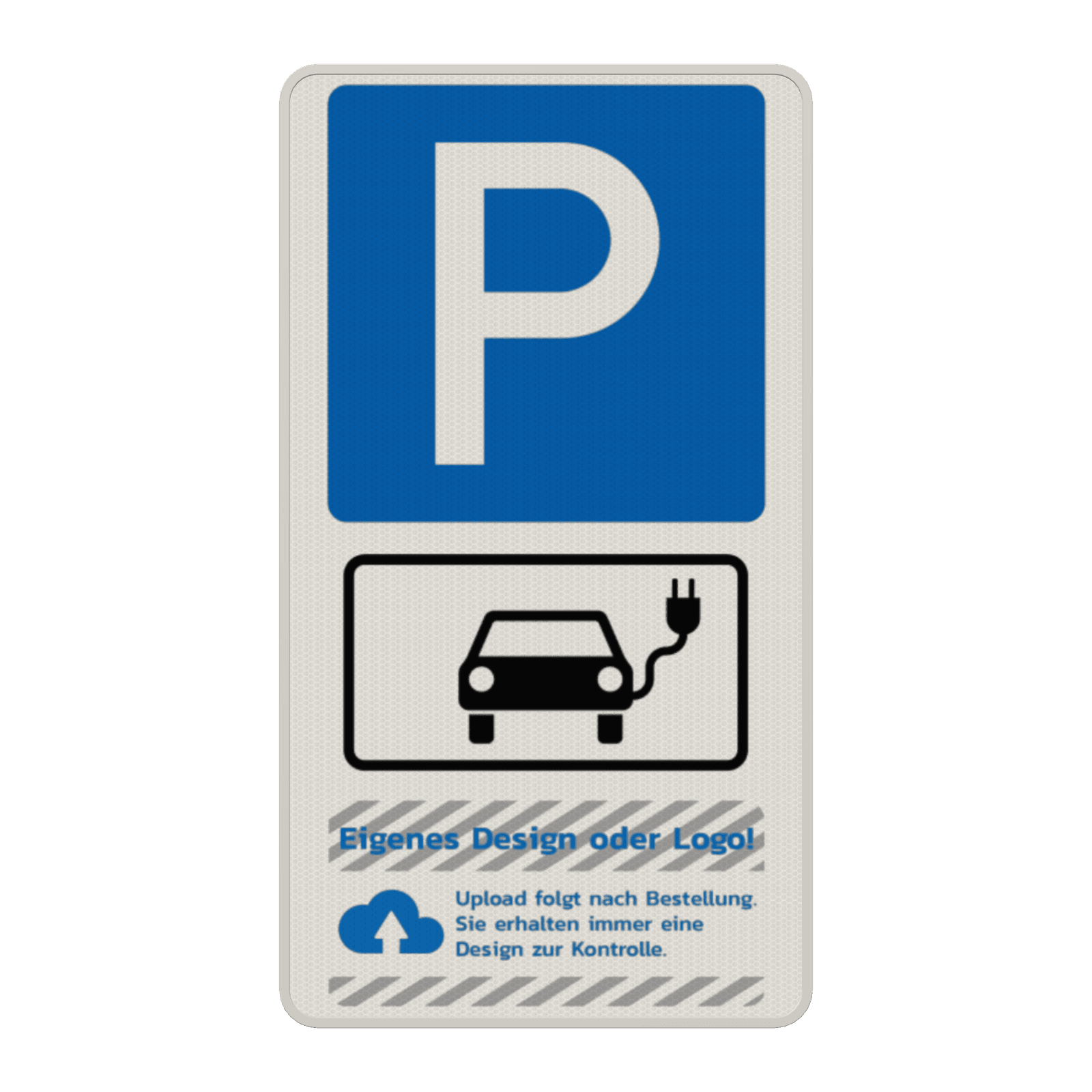 Parkschilder - Parkplatz für Elektrofahrzeuge mit logo