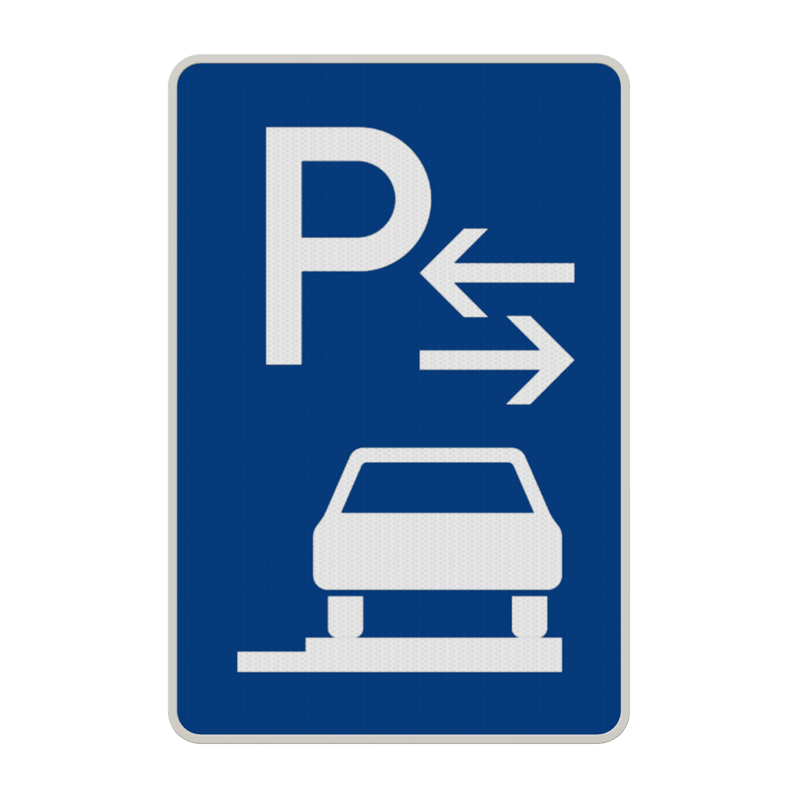 Verkehrszeichen 315-68 - Parken ganz auf Gehwegen (Mitte)