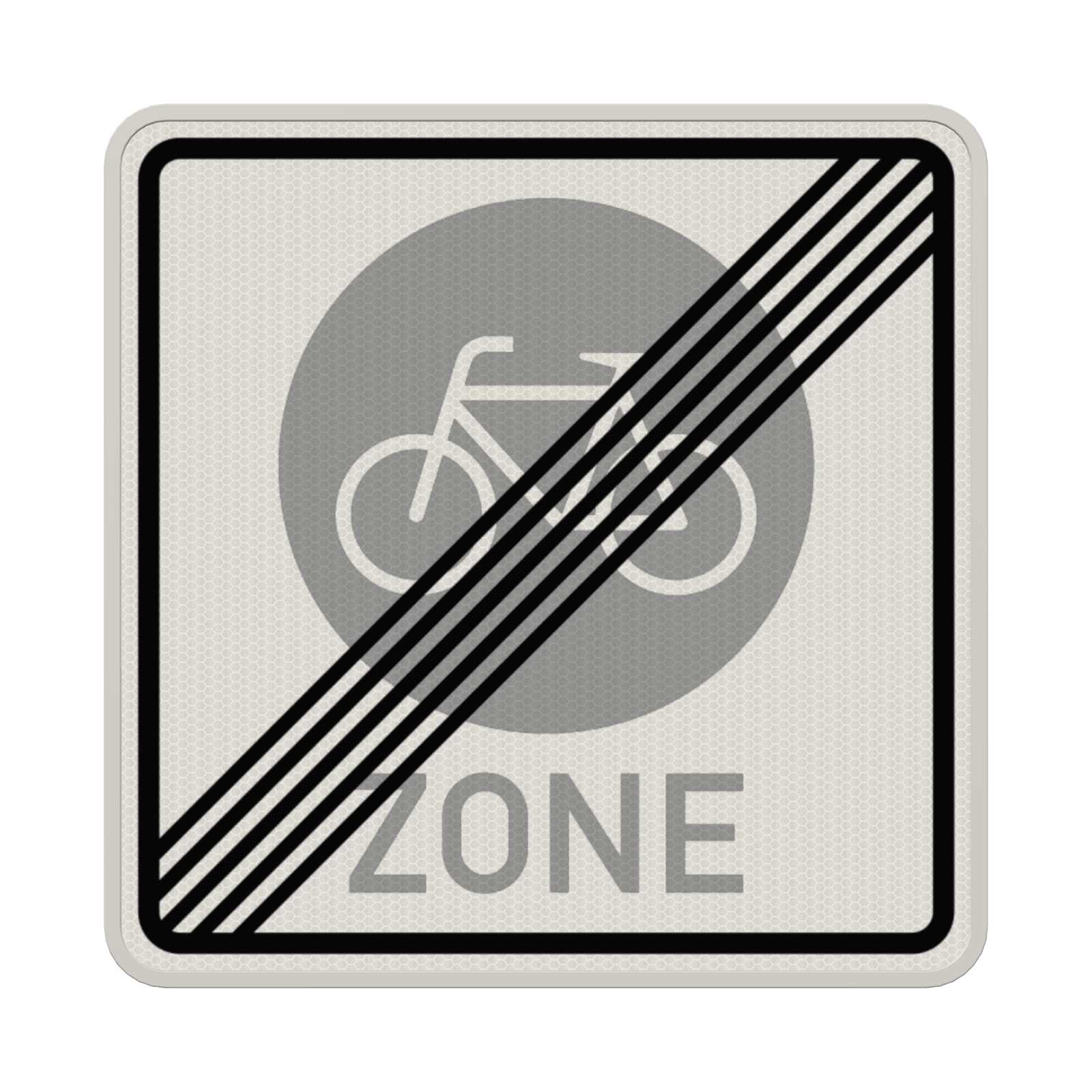 Vorschriftszeichen 244.4 - Ende einer Fahrradzone