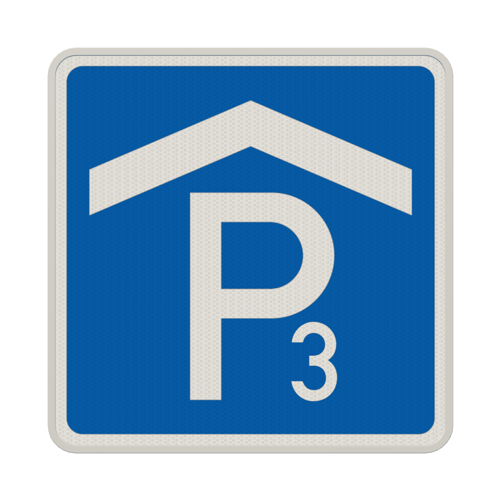 Richtzeichen 314-50 - Parkhaus, Parkgarage mit Nummer