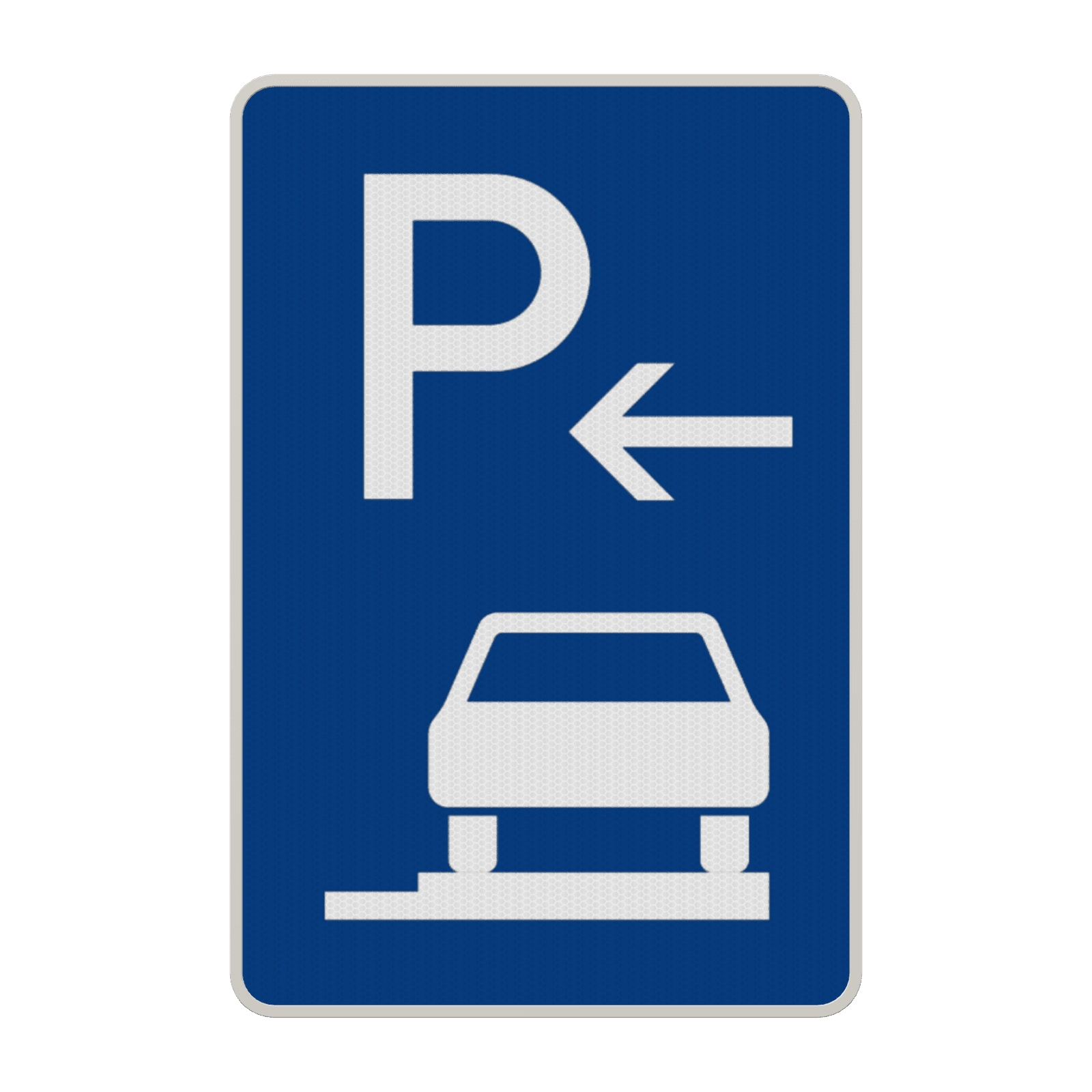 Verkehrszeichen 315-66 - Parken ganz auf Gehwegen (Anfang)