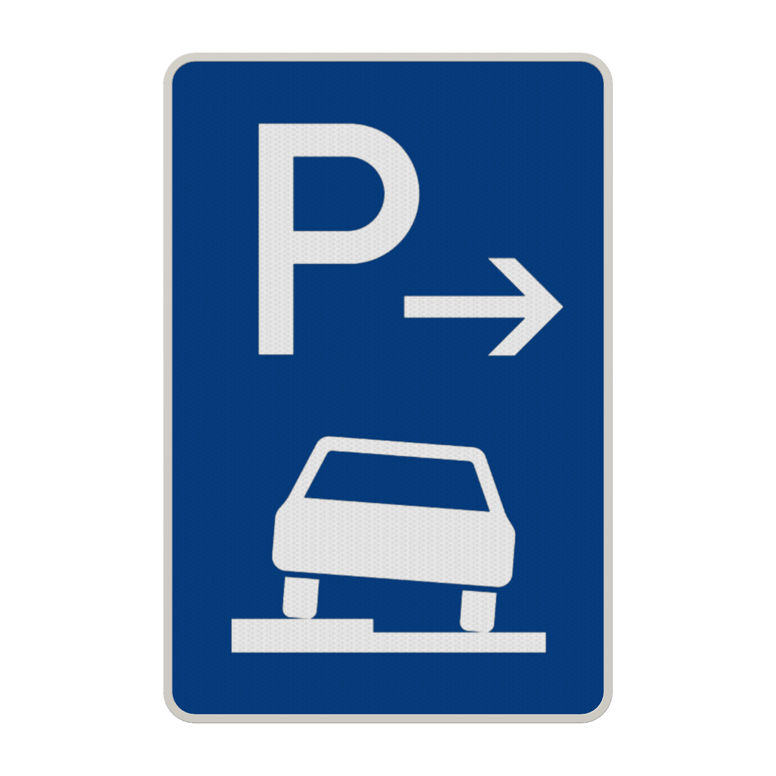 Verkehrszeichen 315-52 - Parken halb auf Gehwegen (Ende)