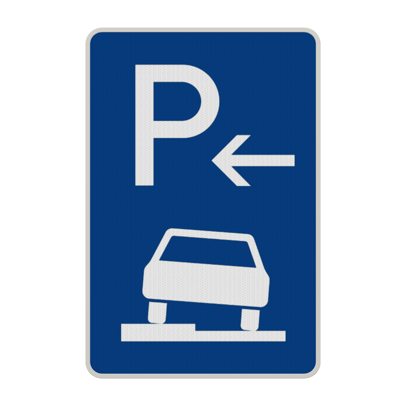 Verkehrszeichen 315-51 - Parken halb auf Gehwegen (Anfang)