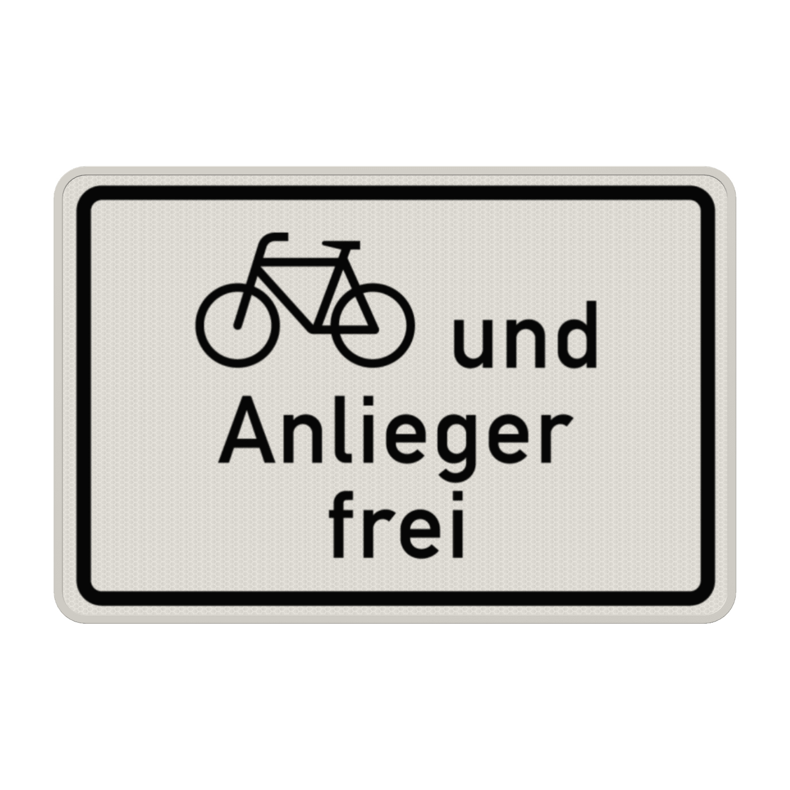 Verkehrszeichen 1020-12 - Radverkehr und Anlieger frei