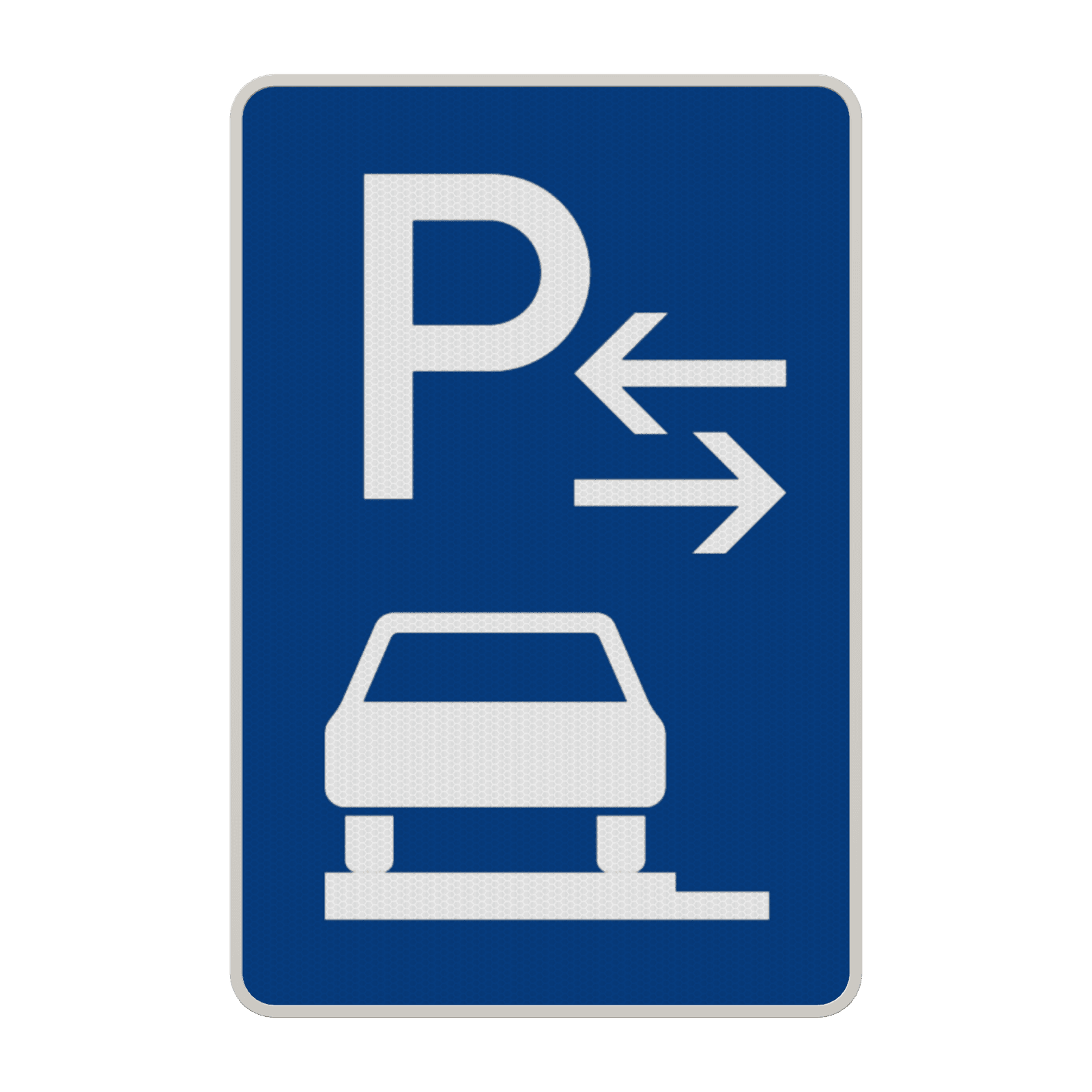 Verkehrszeichen 315-63 - Parken ganz auf Gehwegen (Mitte)