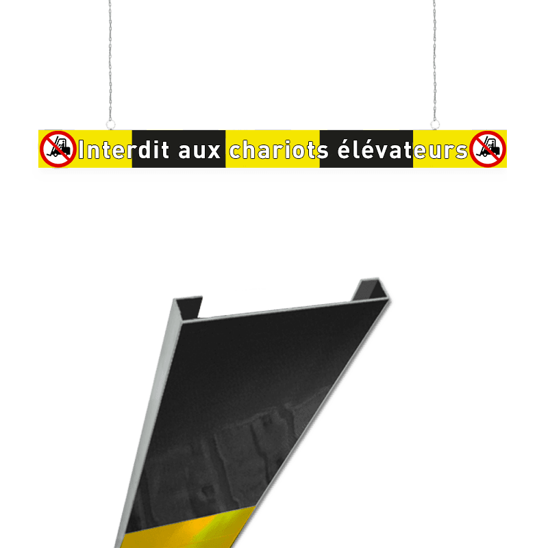 Limiteur de Hauteur en Aluminium - 200mm - Profilé C - Texte Personnalisé