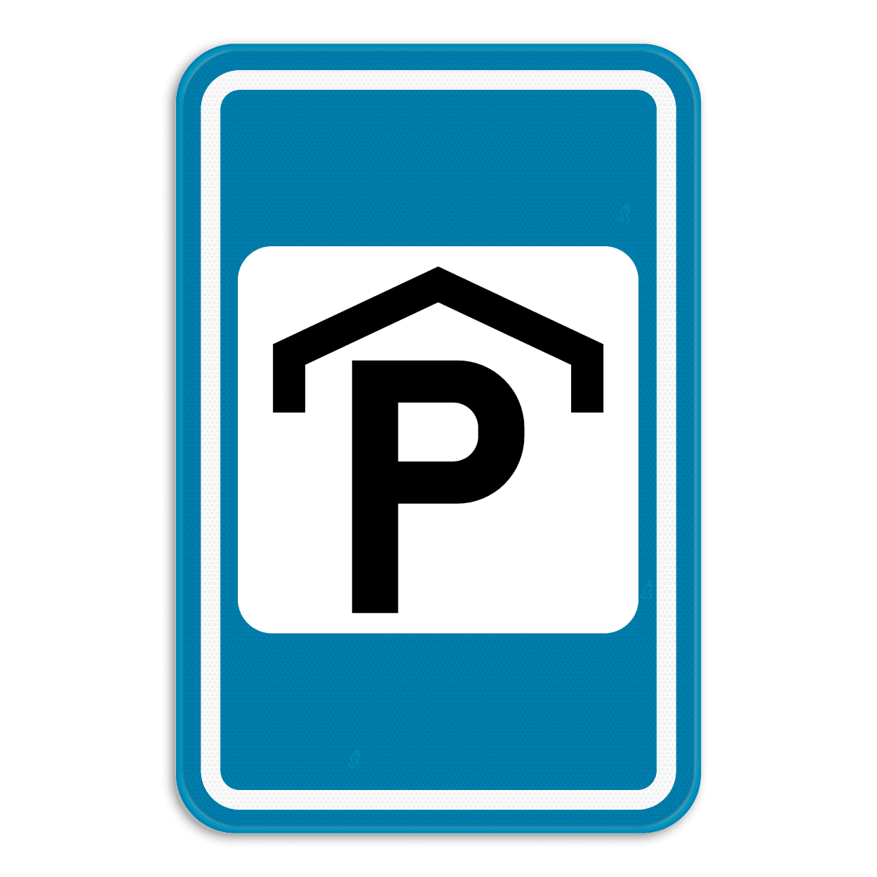 Verkeersbord SB250 F60 - Overdekte parking