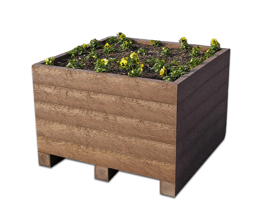 Jardinière carrée Rotterdam – Plastique 100% recyclé