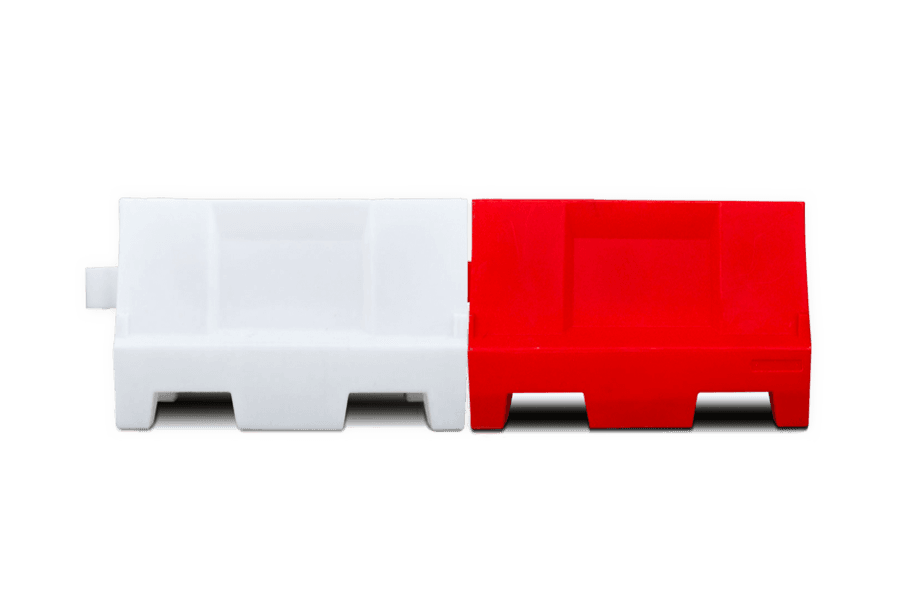 Kunststof barrier rood/wit - 1000x400x550mm