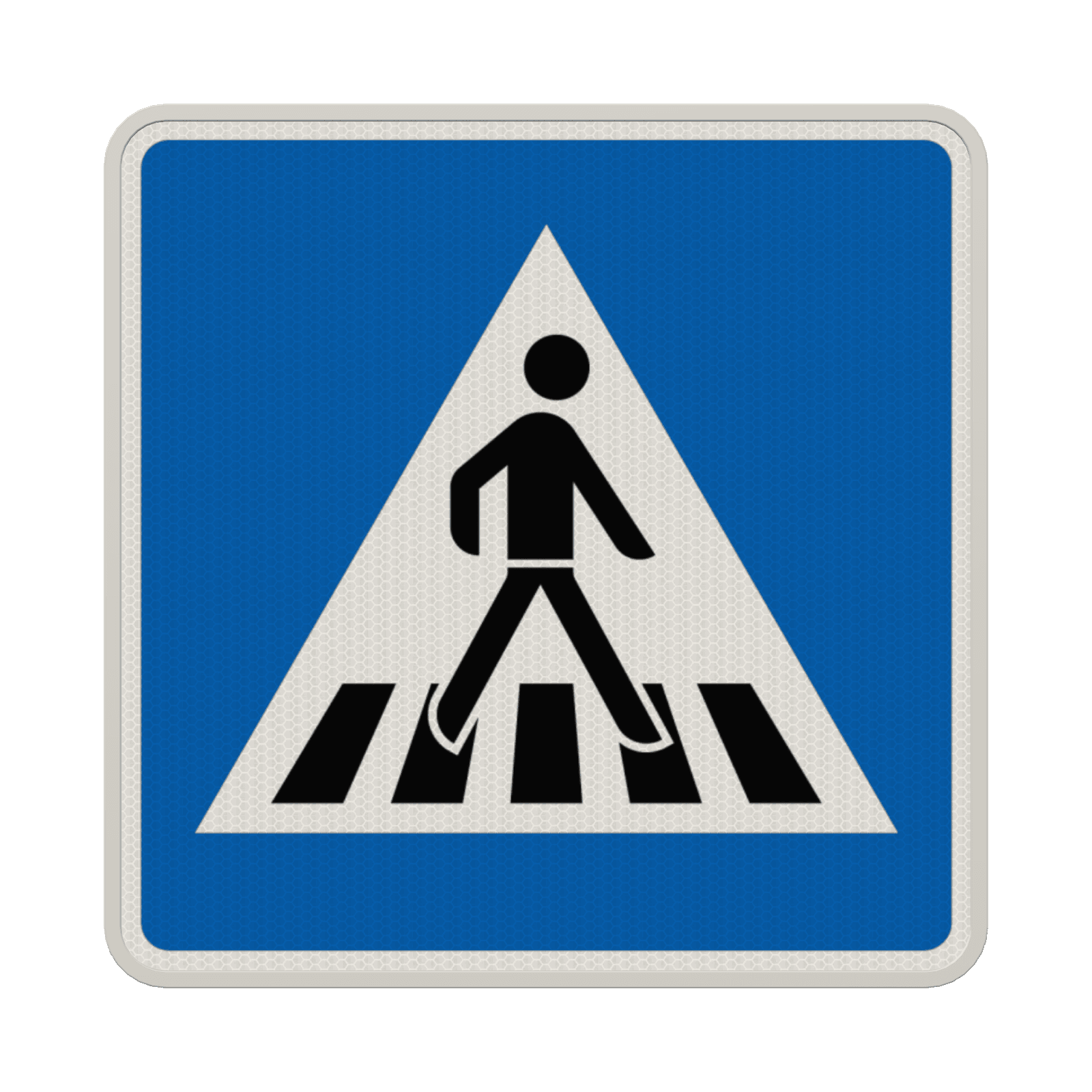 Richtzeichen 350-10 - Fußgängerüberweg Aufstellung rechts