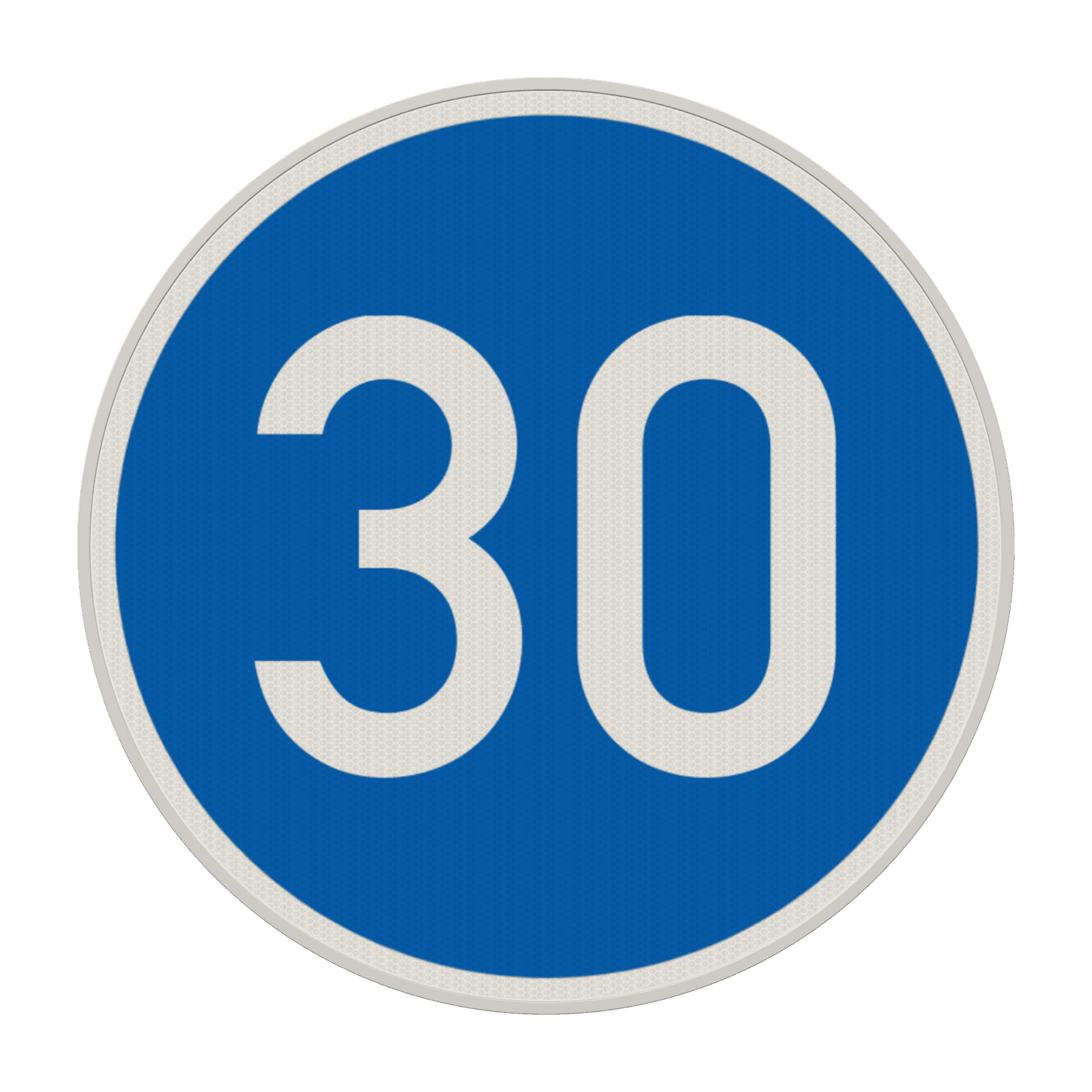 Vorschriftszeichen 275-30 - Vorgeschriebene Mindestgeschwindigkeit 30 km/h