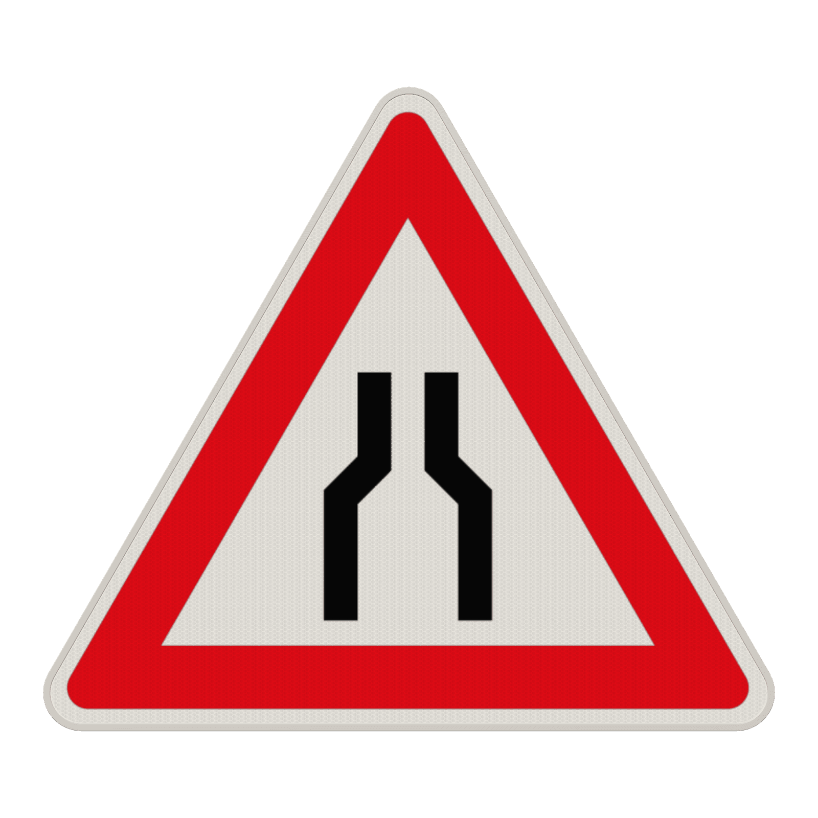 Verkehrszeichen 120 - Verengte Fahrbahn