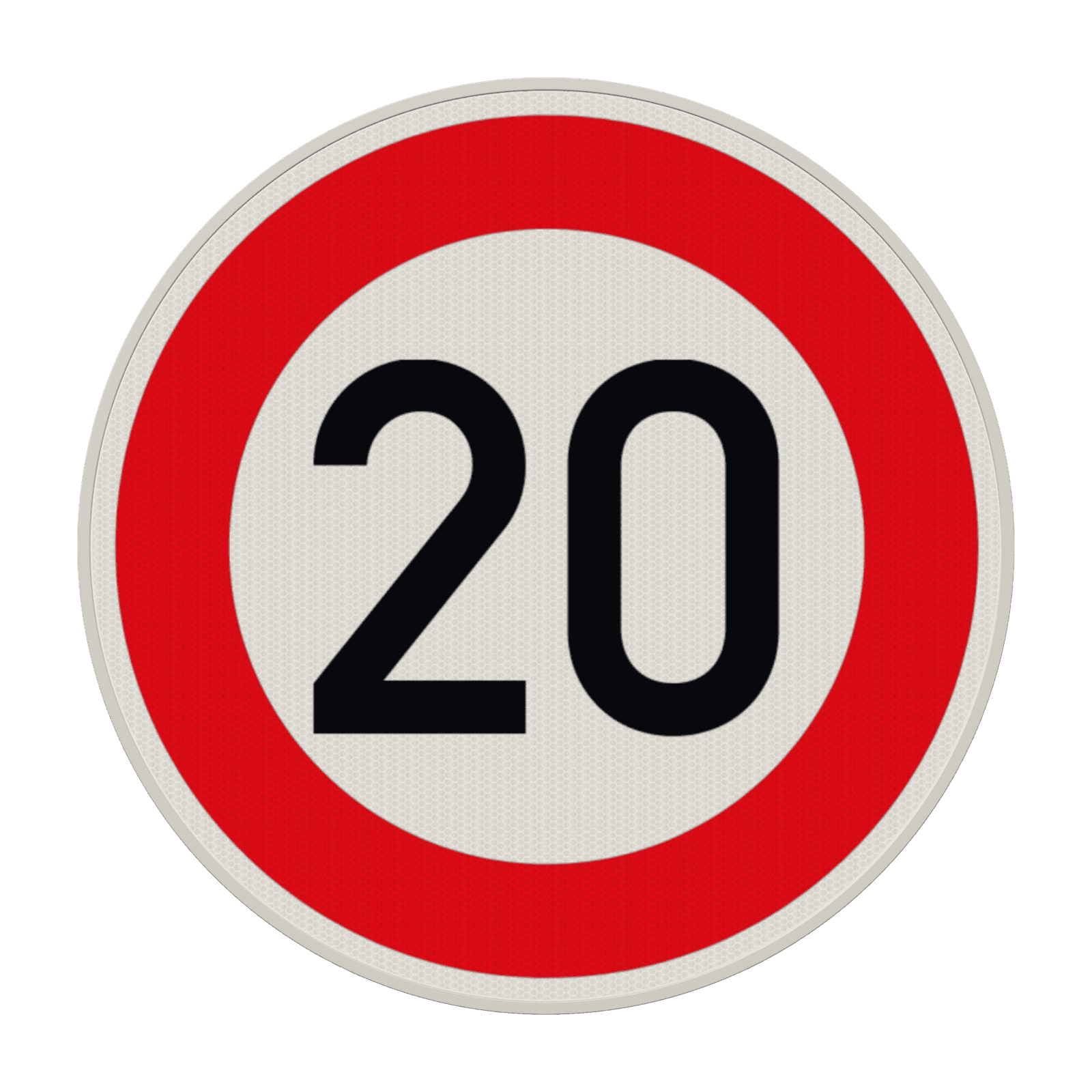Vorschriftszeichen 274-20 - Zulässige Höchstgeschwindigkeit 20 km/h