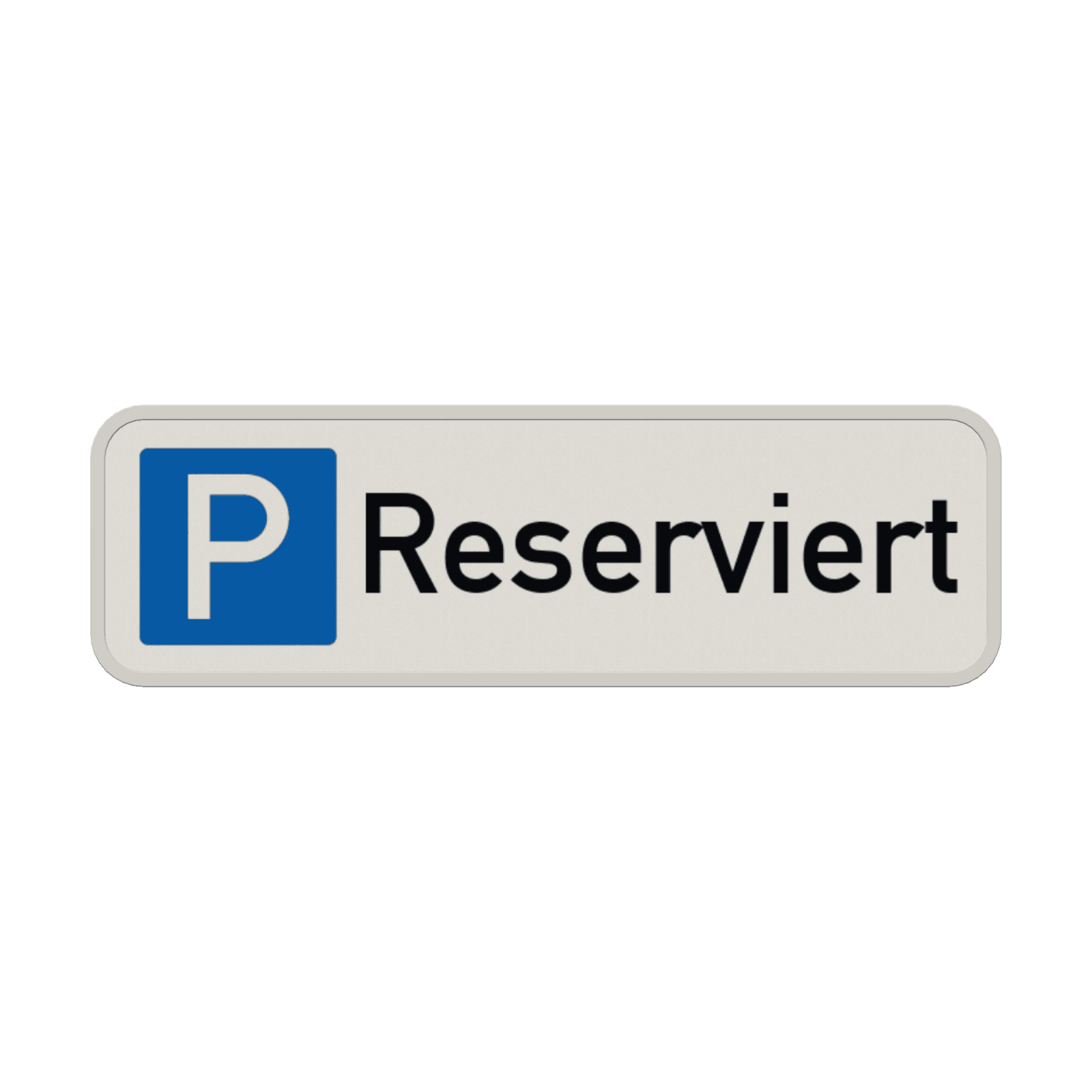 Parkplatzschild parkplatz reserviert - reflektierend