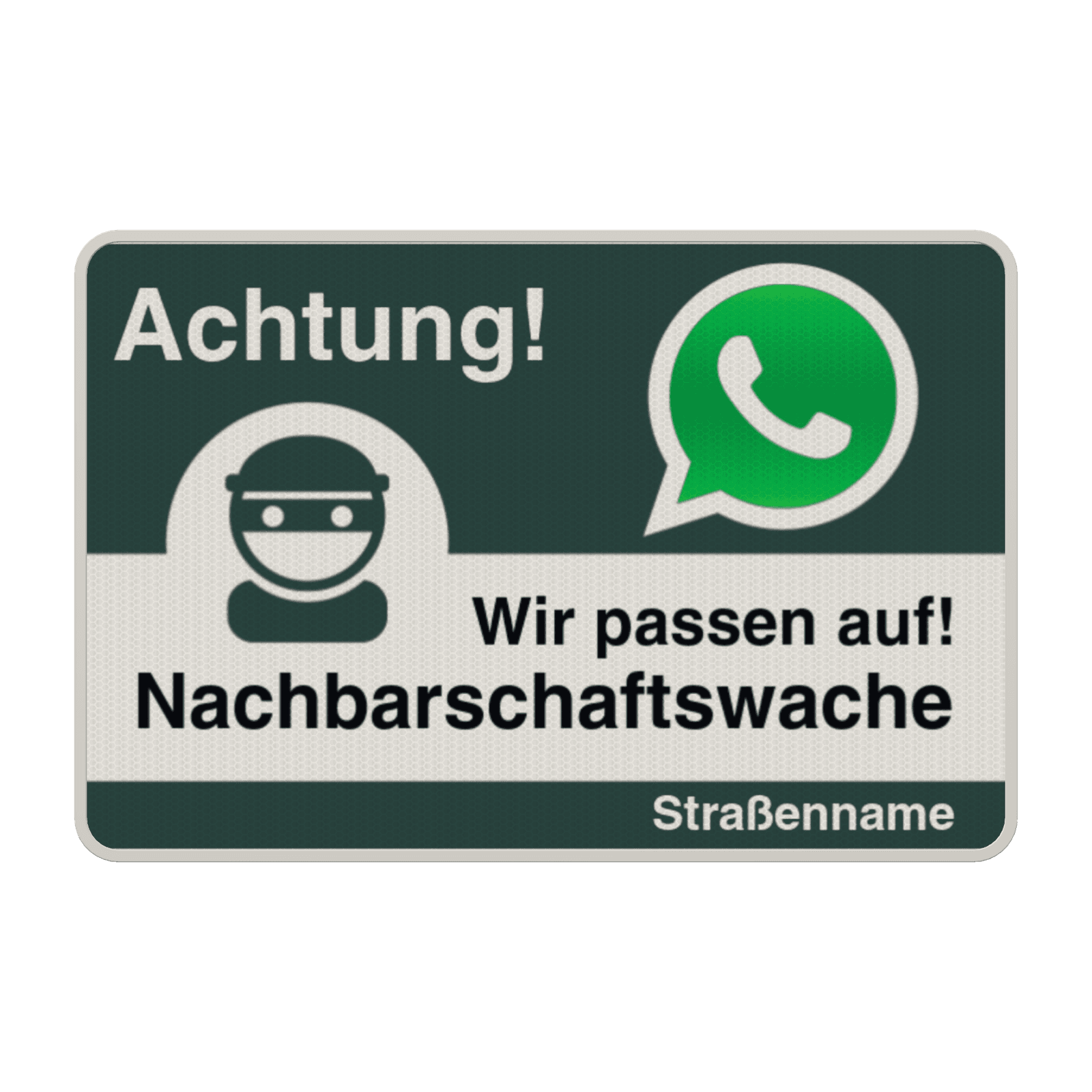 WhatsApp - Achtung Nachbarschaftswache Verkehrsschild