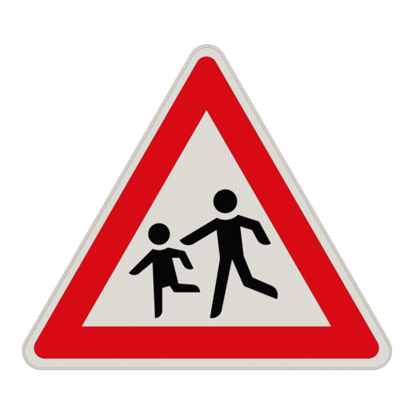 Verkehrszeichen 136-10 - Achtung, Kinder! Aufstellung rechts