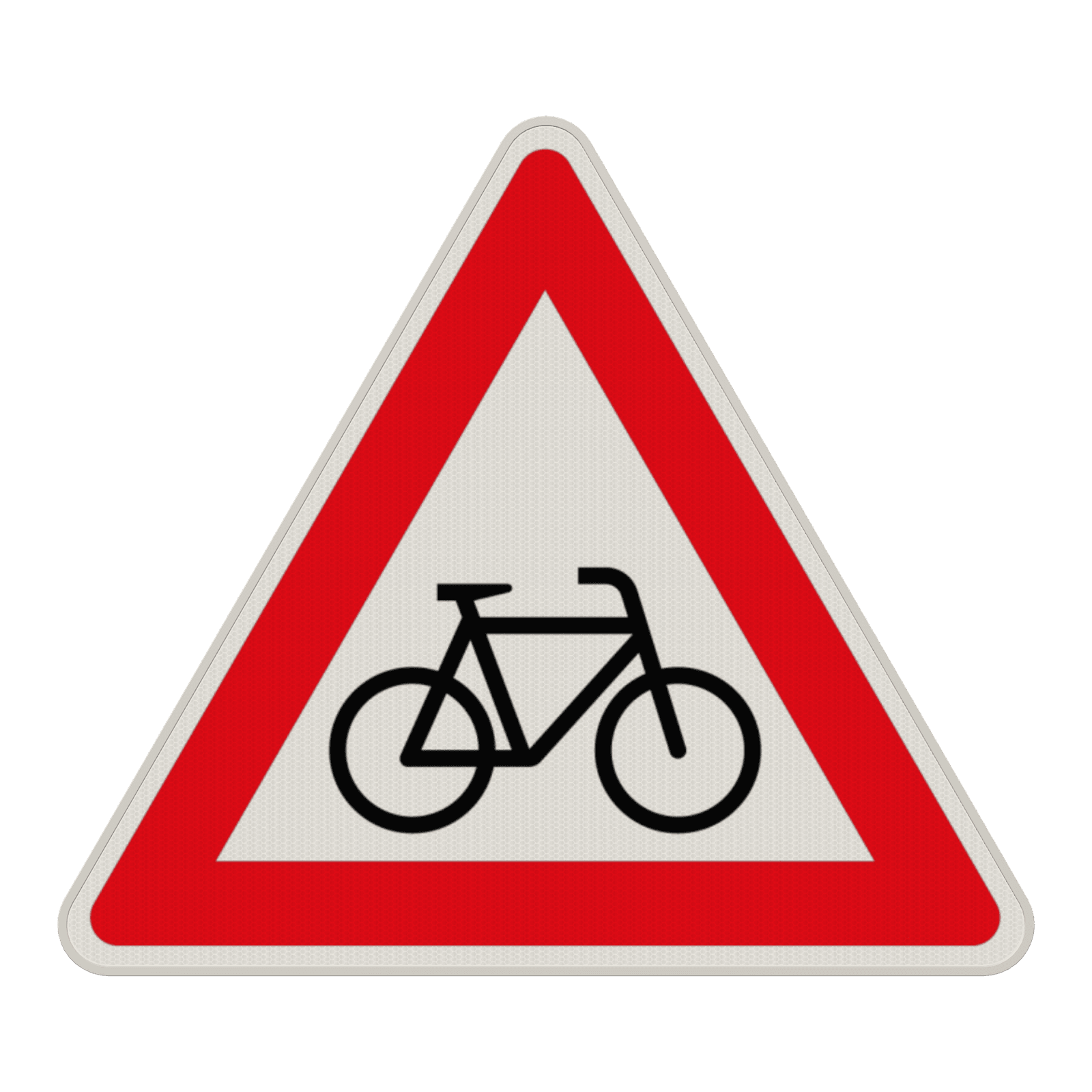 Gefahrzeichen 138-20 - Radfahrer / Radverkehr! Aufstellung links