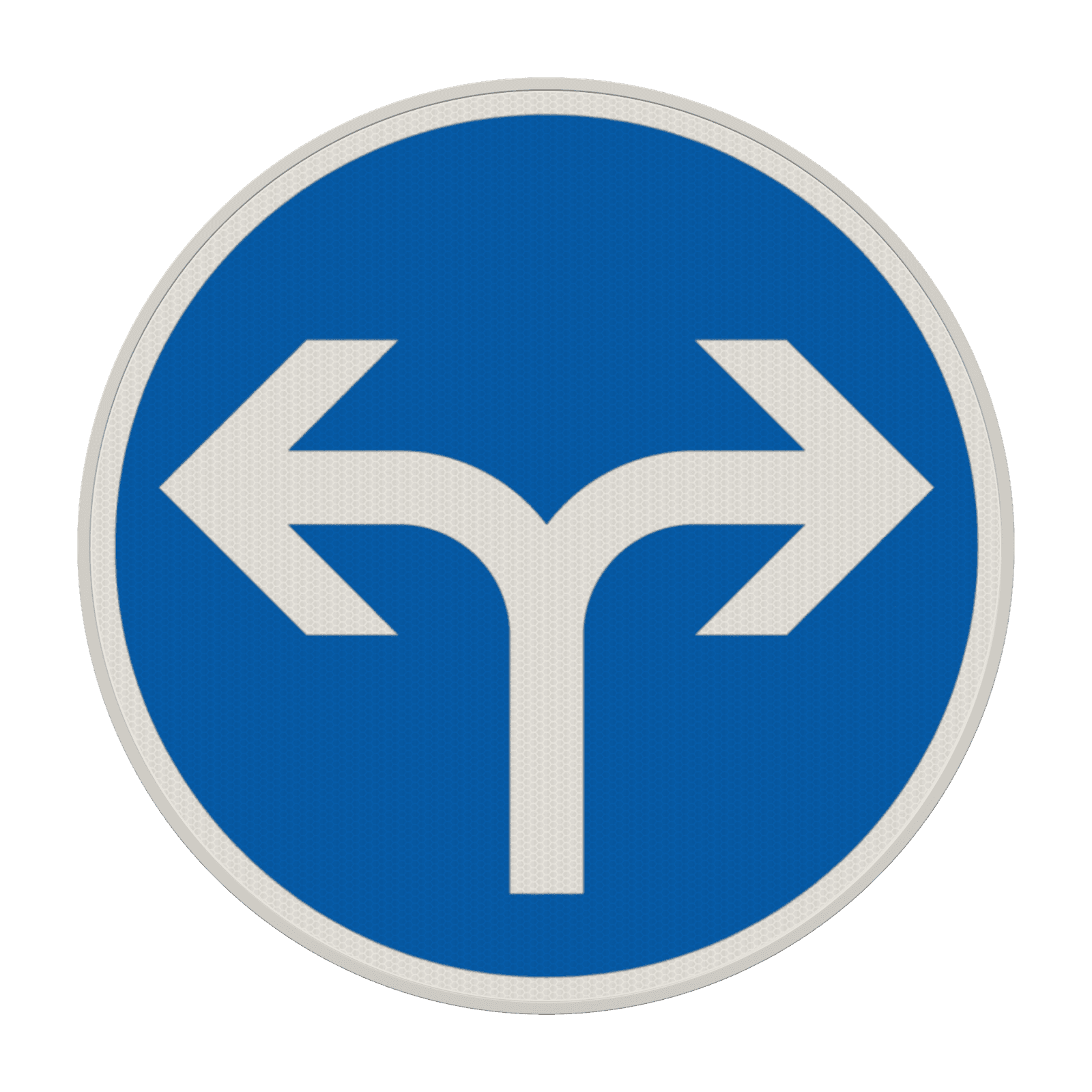 Verkehrszeichen 214-30 - Vorgeschriebene Fahrtrichtung links oder rechts