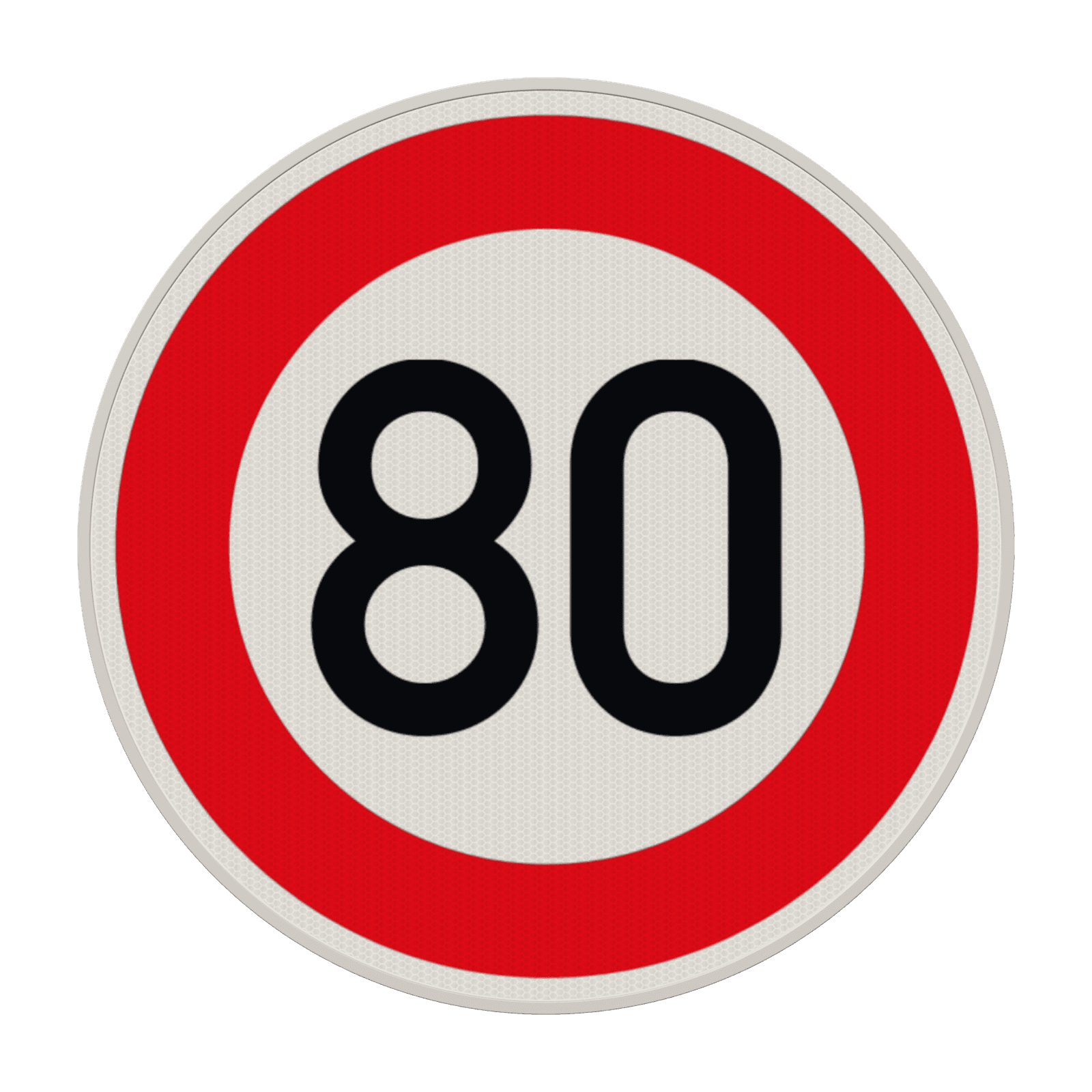 Verkehrszeichen 274-80 - Zulässige Höchstgeschwindigkeit 80 km/h