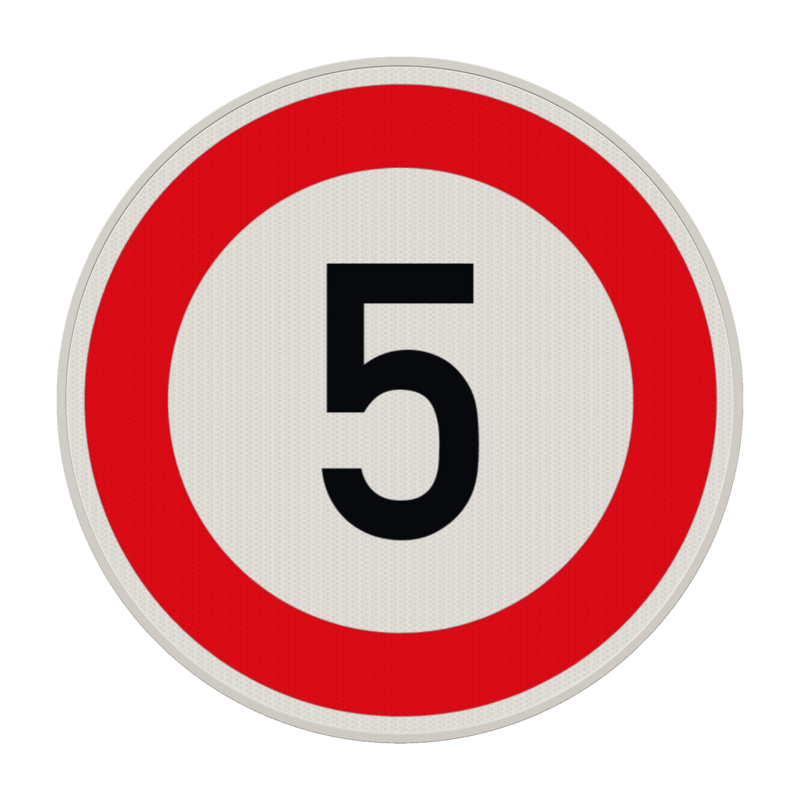 Vorschriftszeichen 274-5 - Zulässige Höchstgeschwindigkeit 5 km/h