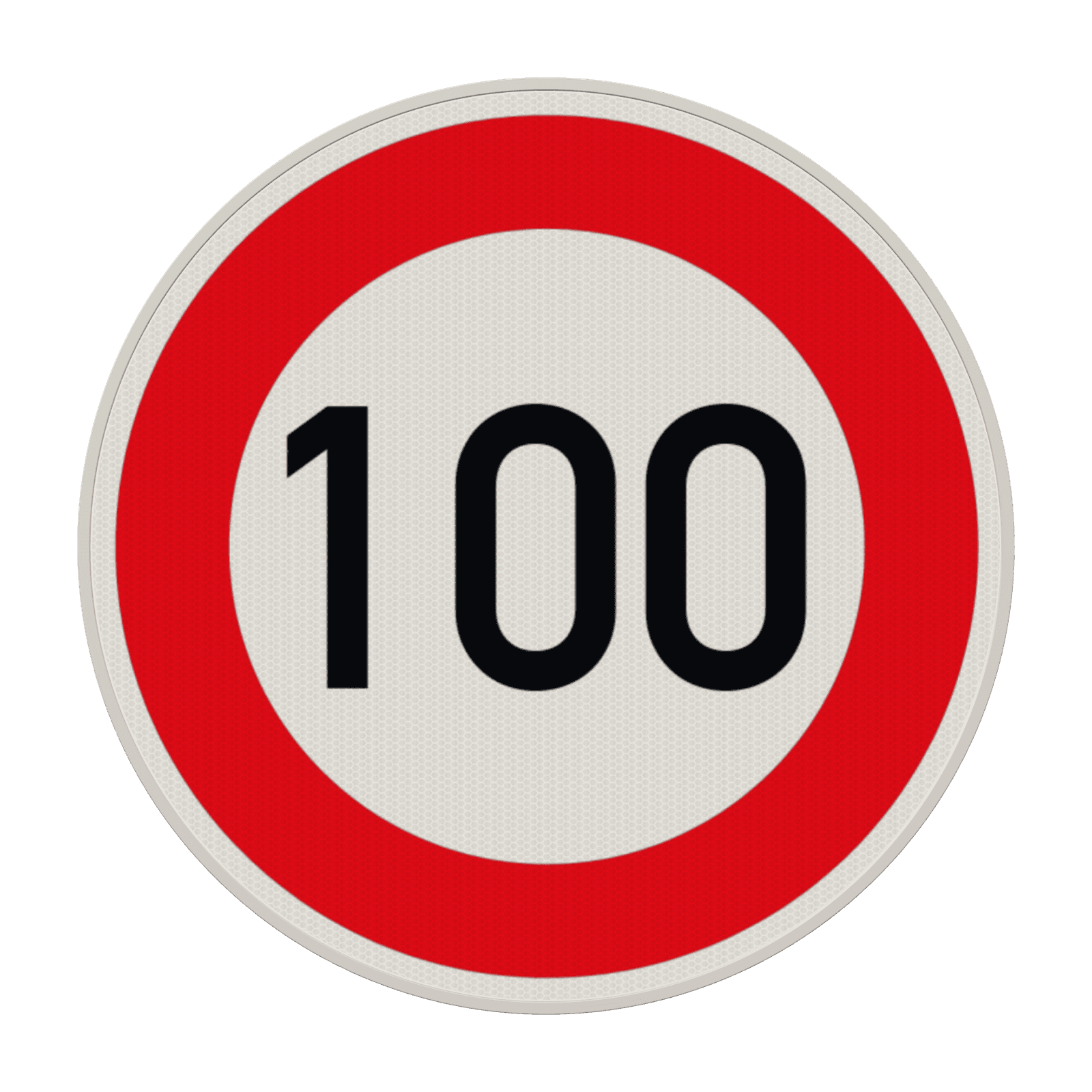 Vorschriftszeichen 274-100 - Zulässige Höchstgeschwindigkeit 100 km/h