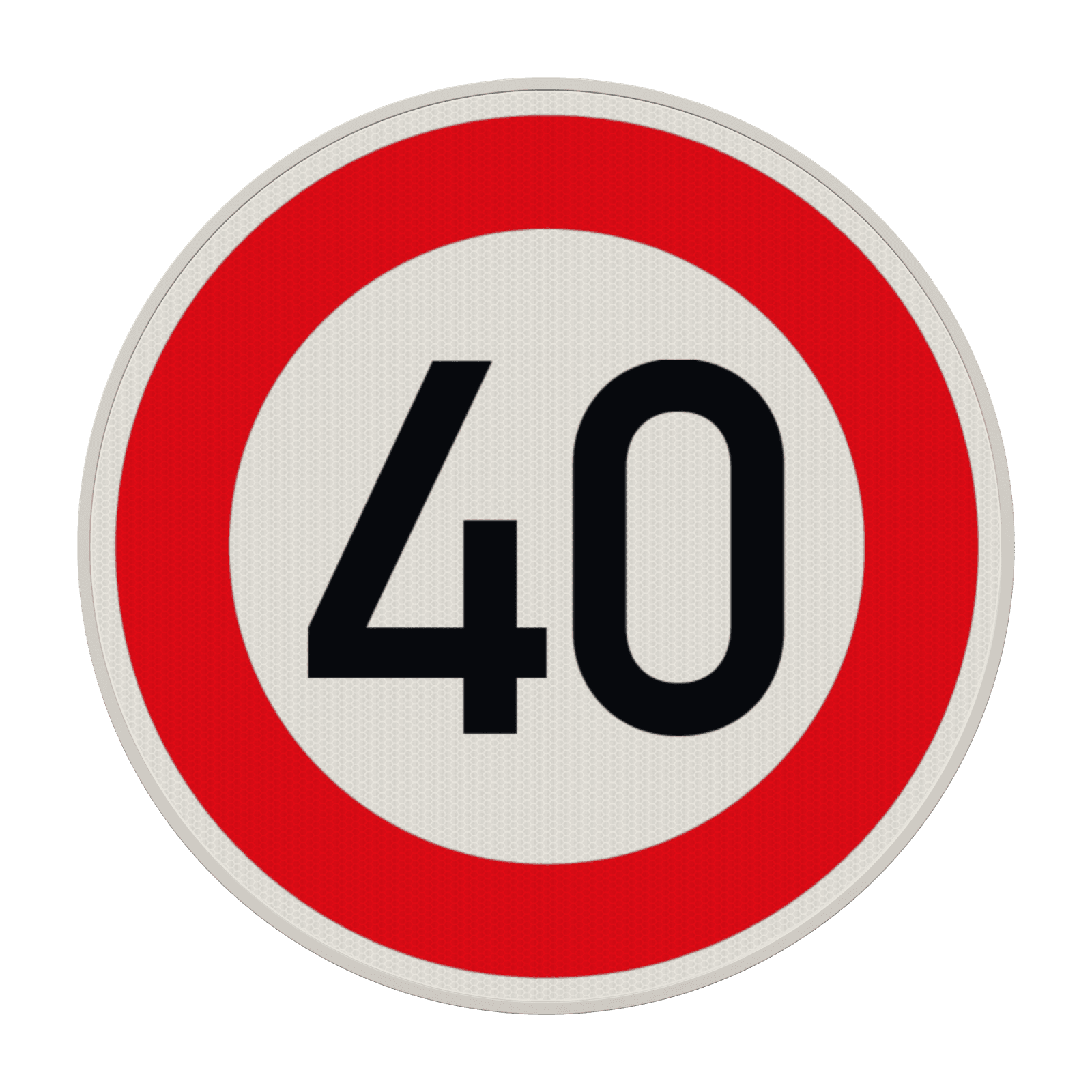 Verkehrszeichen 274-40 - Zulässige Höchstgeschwindigkeit 40 km/h