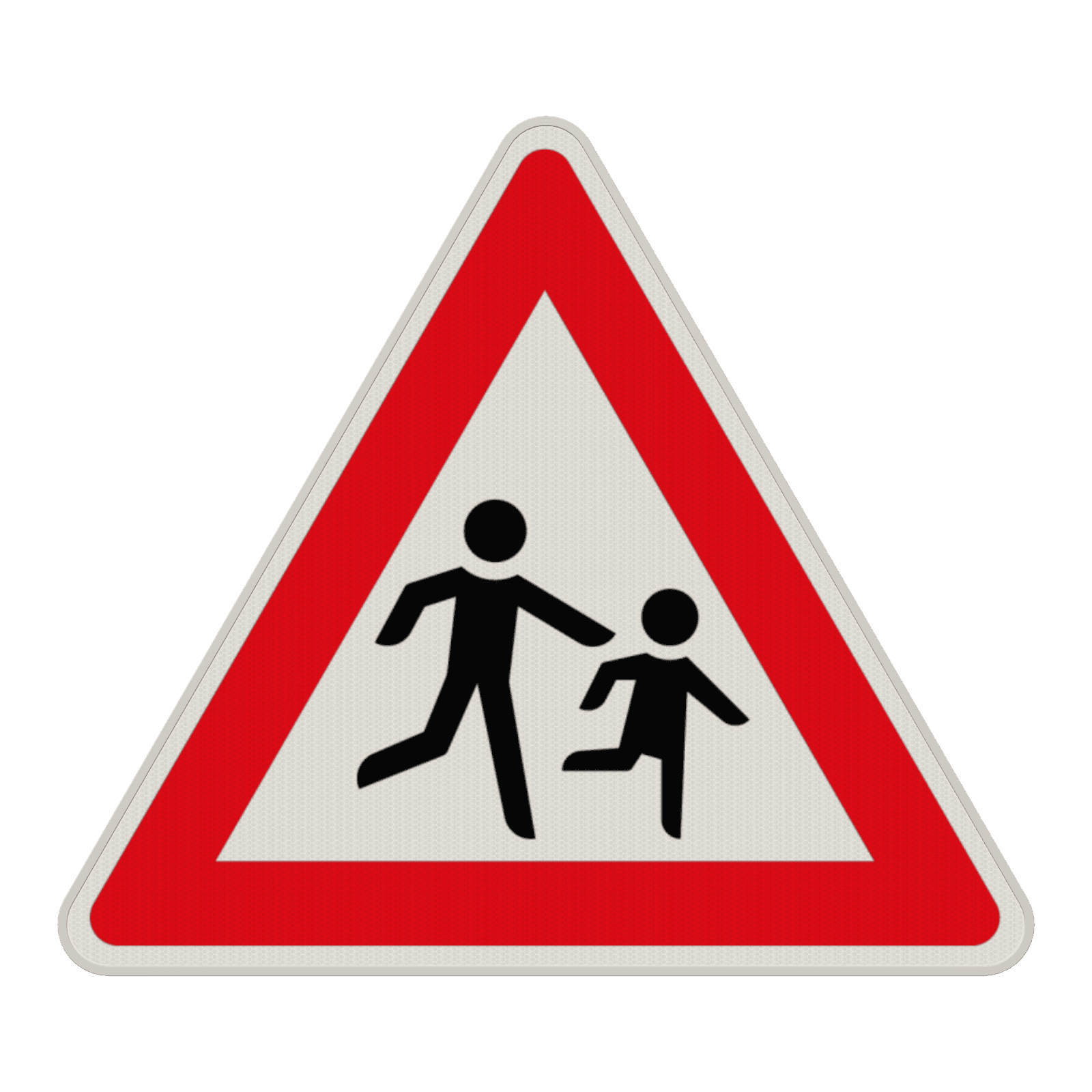 Verkehrszeichen 136-20 - Achtung, Kinder! Aufstellung links