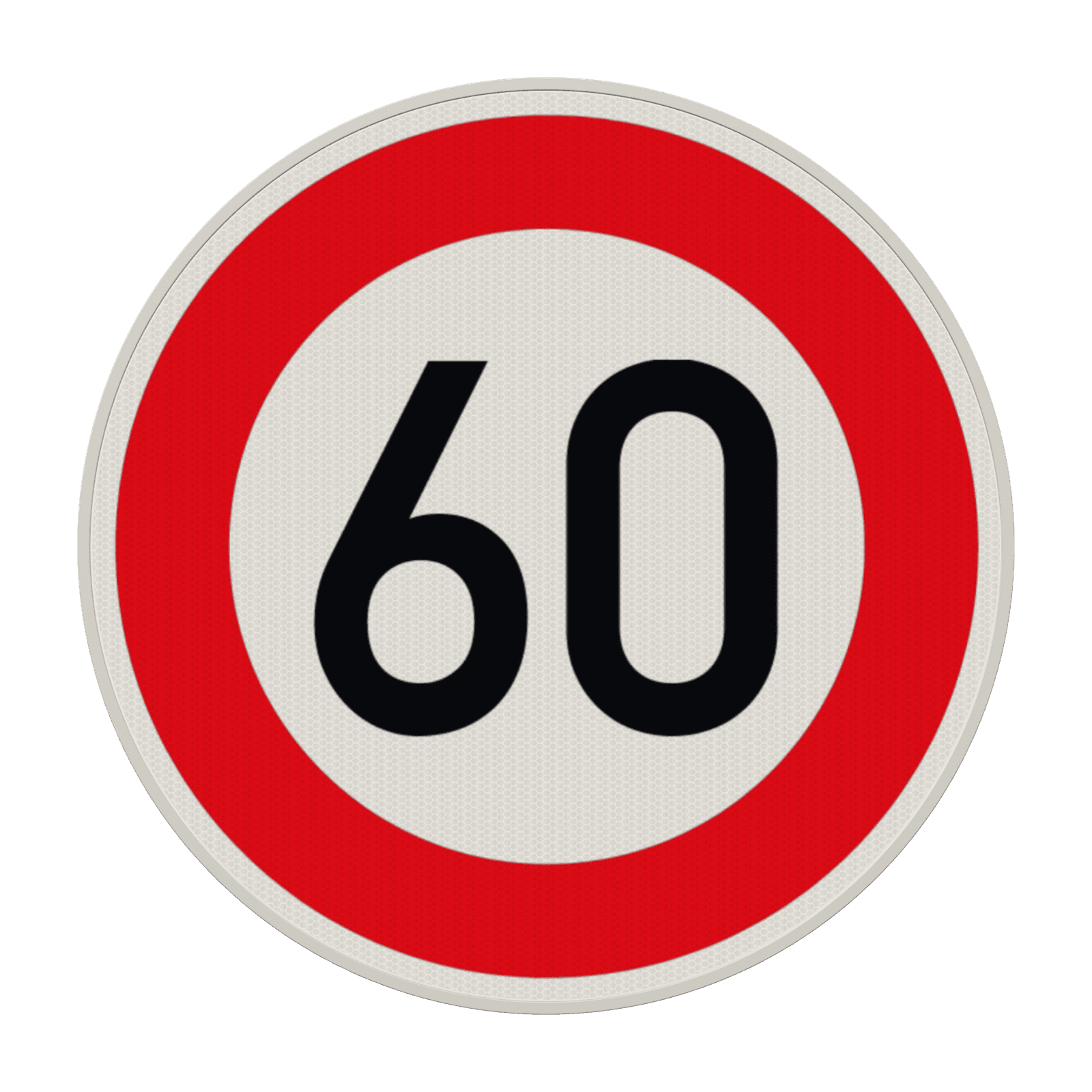 Verkehrszeichen 274-60 - Zulässige Höchstgeschwindigkeit 60 km/h