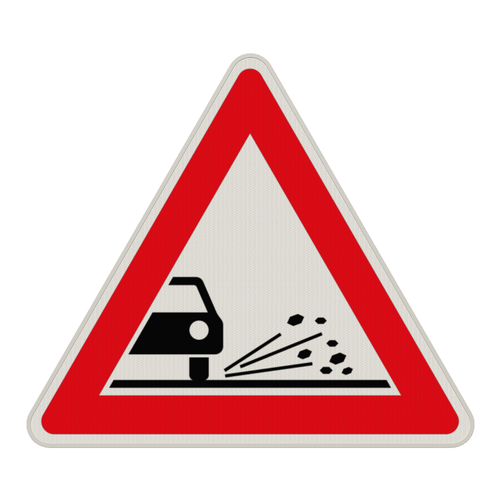 Verkehrszeichen 101-52 - Splitt, Schotter