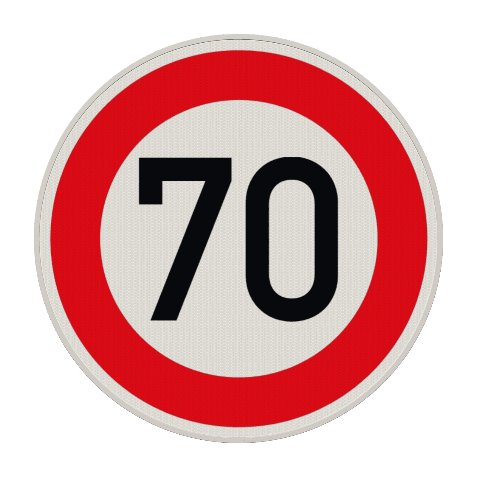 Vorschriftszeichen 274-70 - Zulässige Höchstgeschwindigkeit 70 km/h