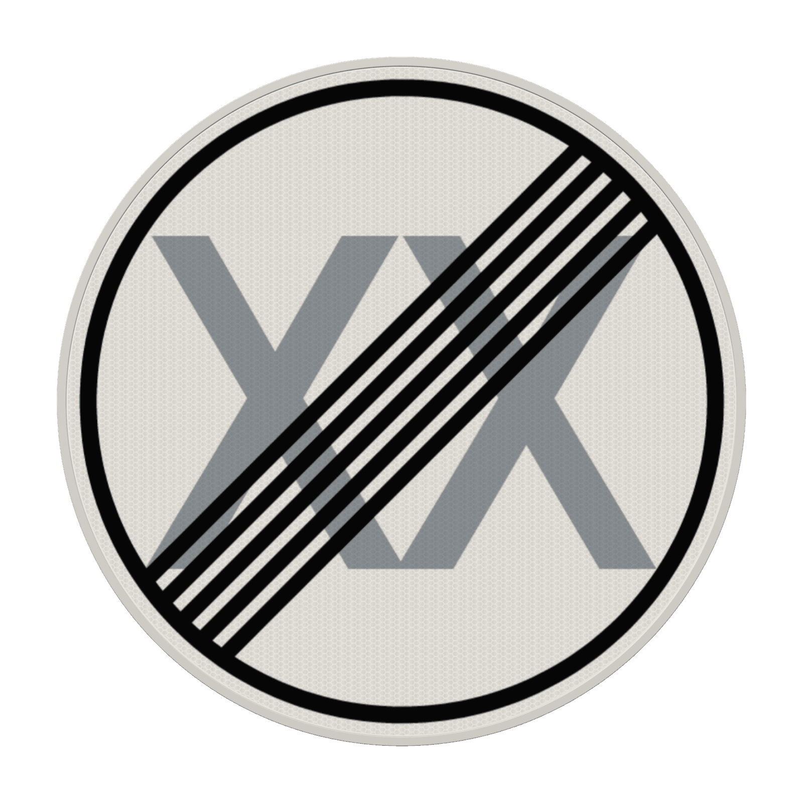 Verkehrszeichen 278 - Ende der zulässigen Höchstgeschwindigkeit  wie gewünscht