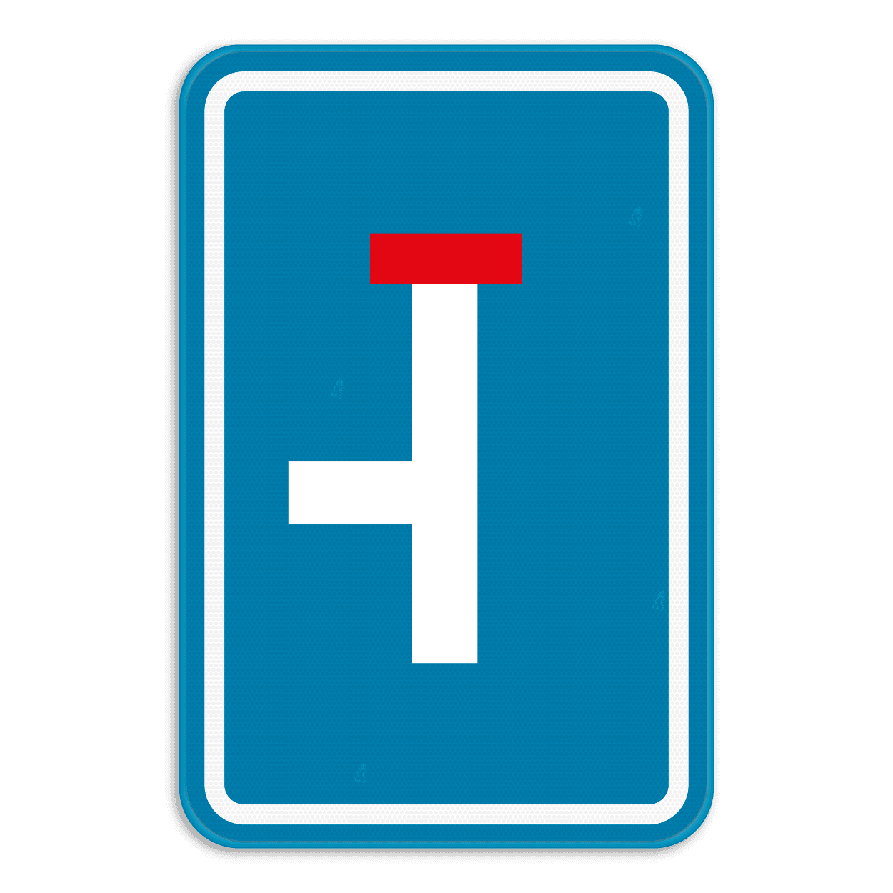 Verkeersbord SB250 F45L - Doodlopende weg, linkse doorgang
