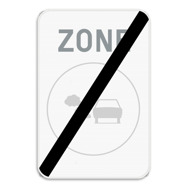 Verkeersbord SB250 F118 - Einde van lage emissiezone